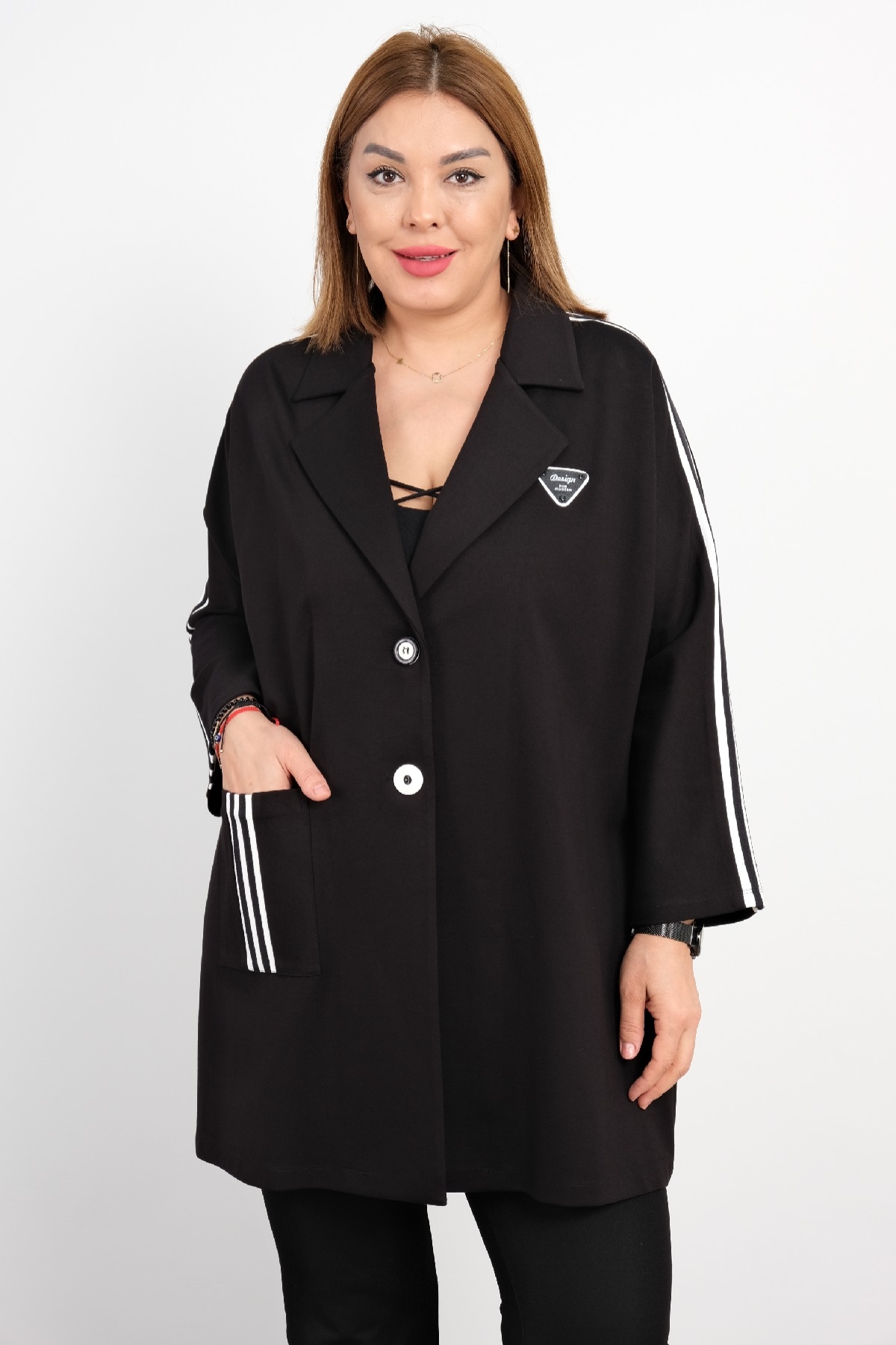 Plus Size Jacket-Black