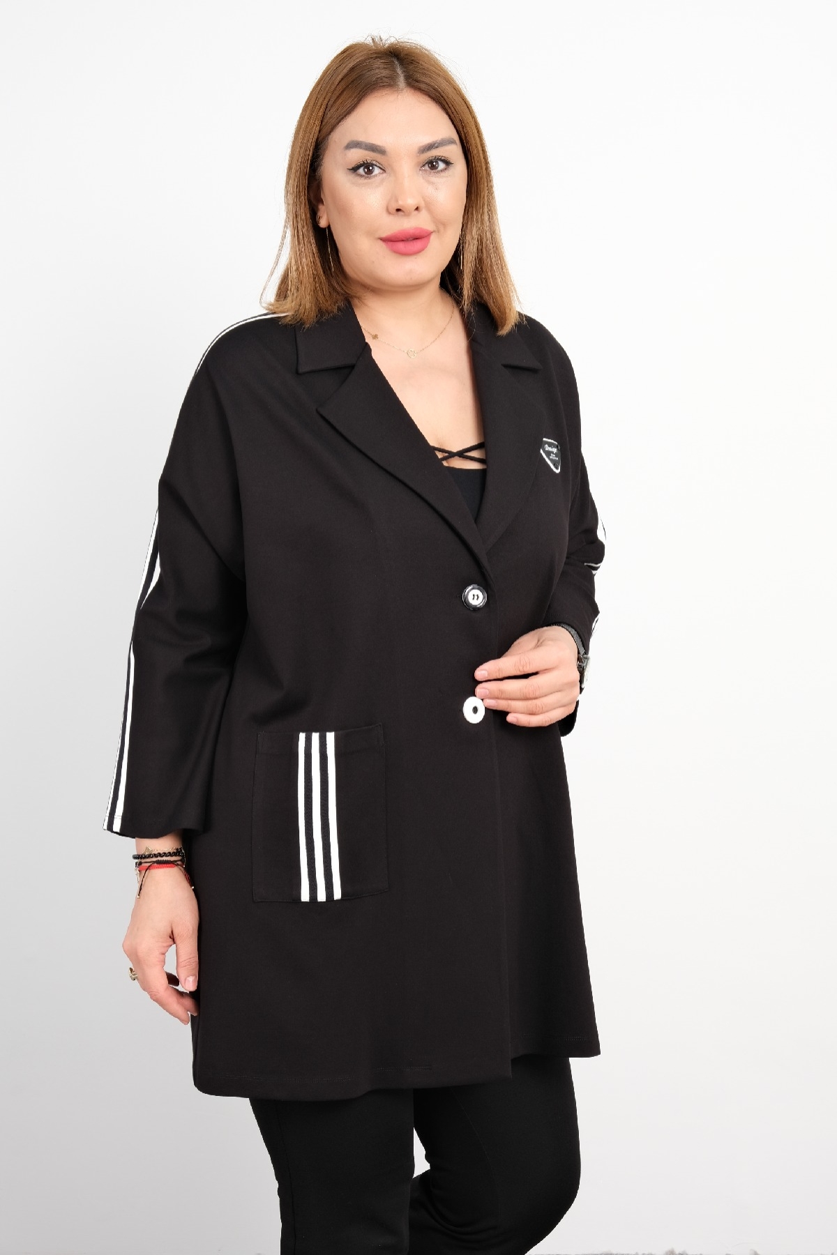 Plus Size Jacket-Black