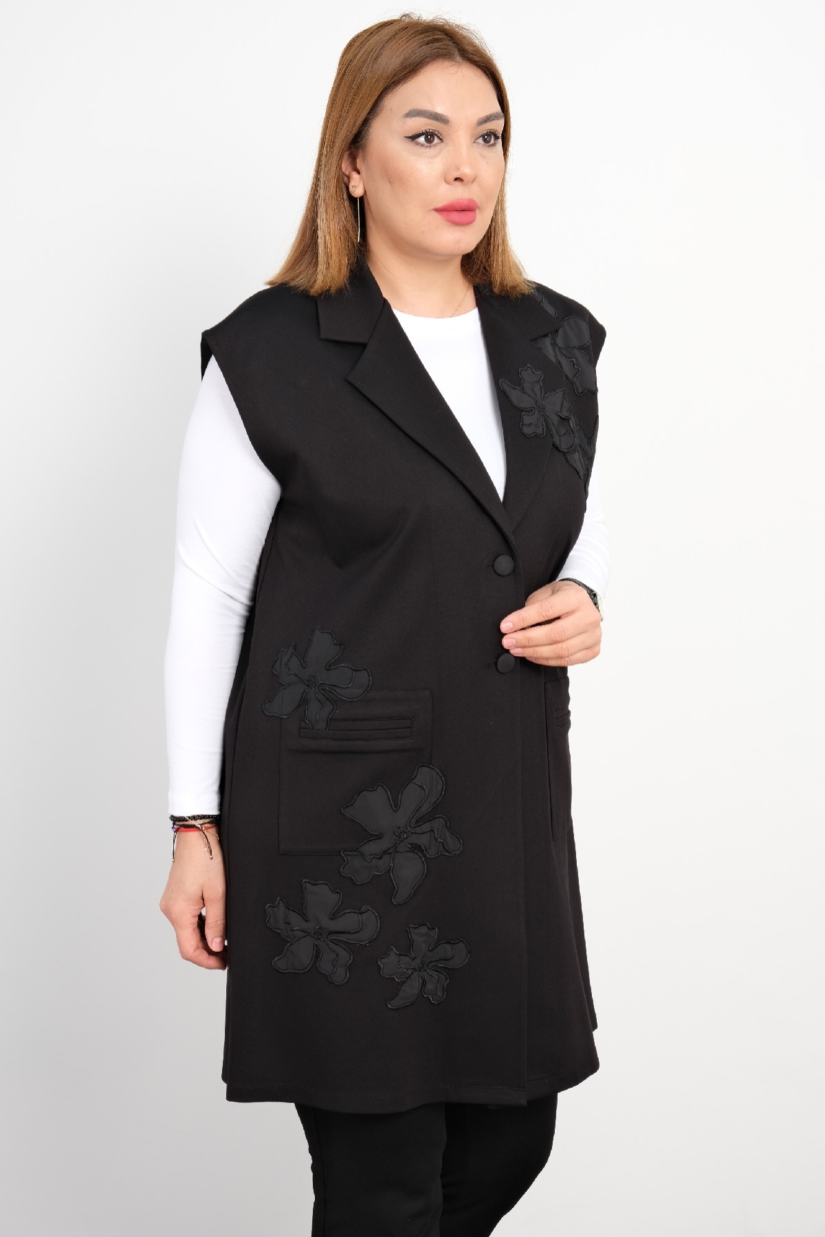Plus Size Vest-Black