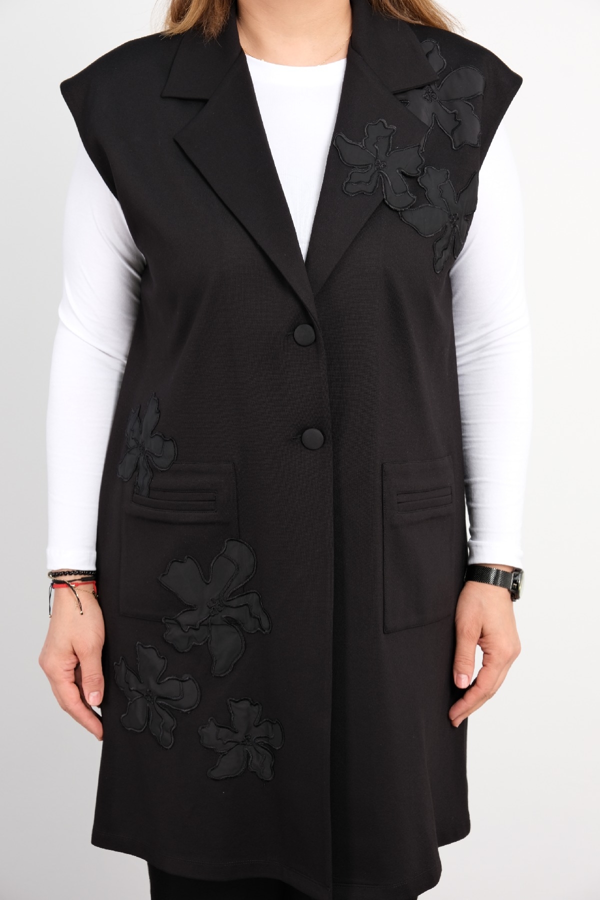 Plus Size Vest-Black