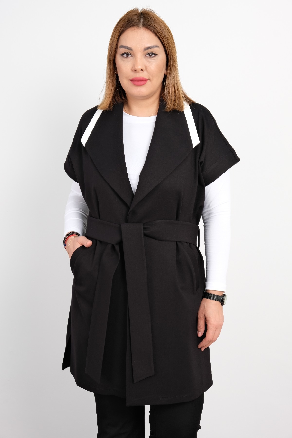 Plus Size Vest-Black