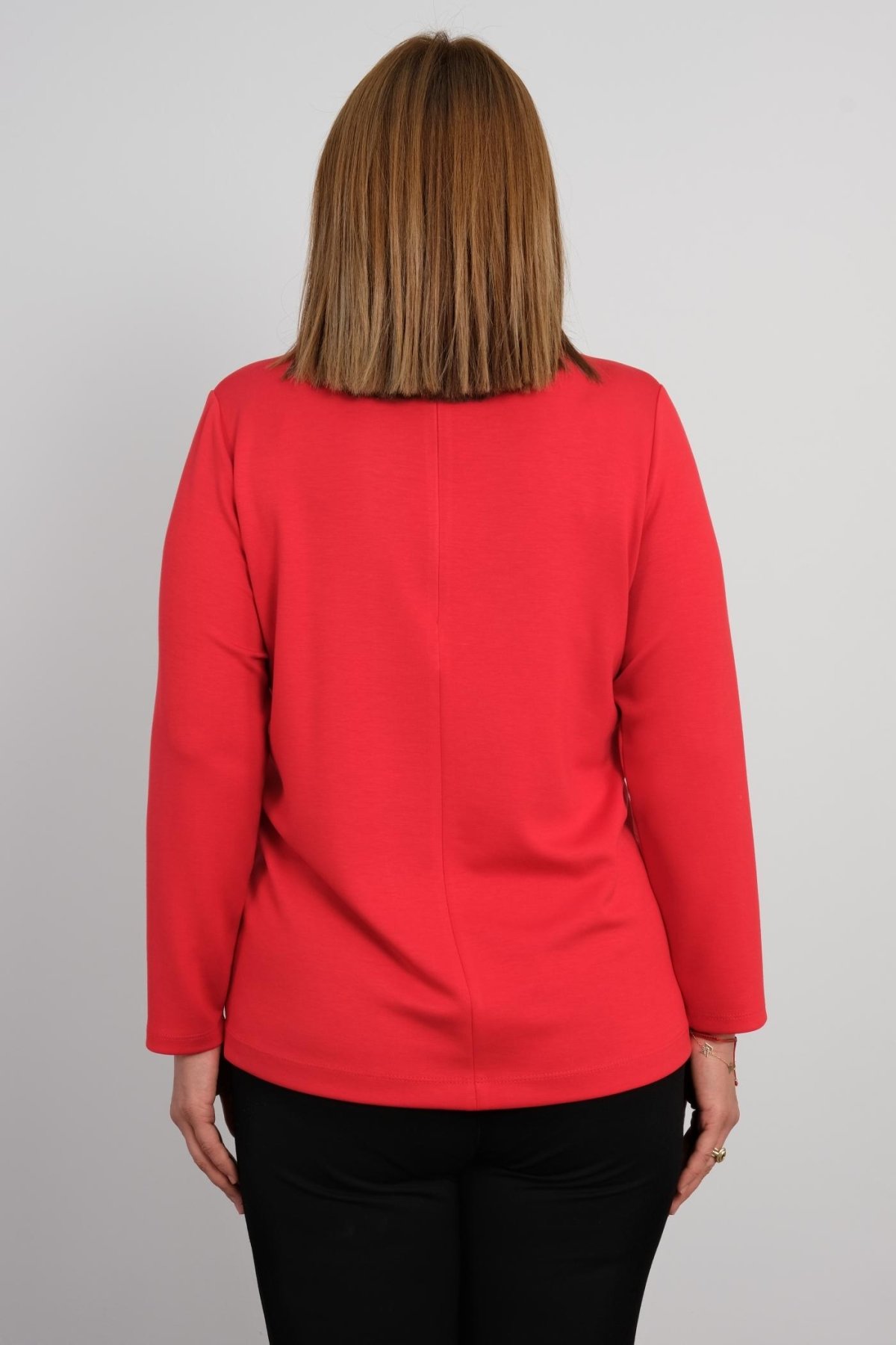 Plus Size Blouse-Red
