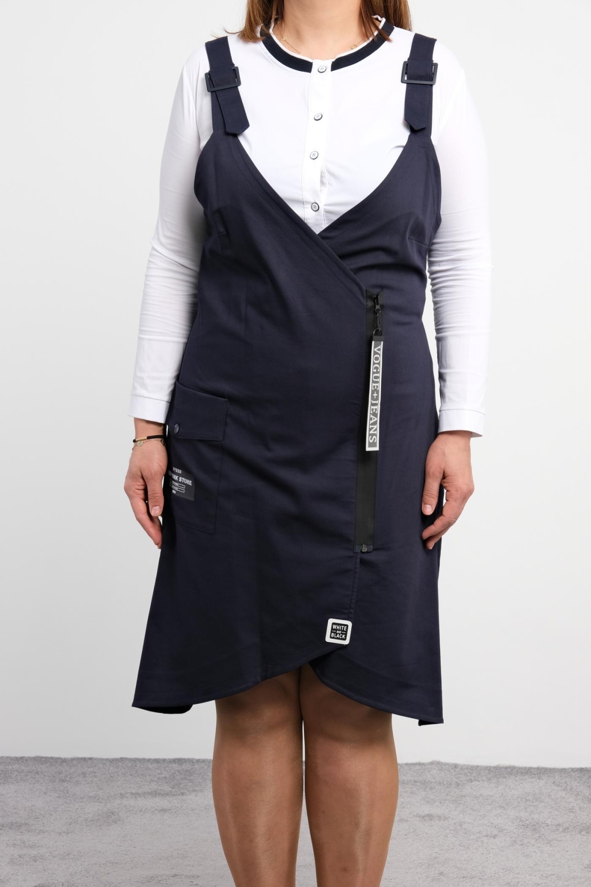 Plus Size Sports Dress-Dark Blue