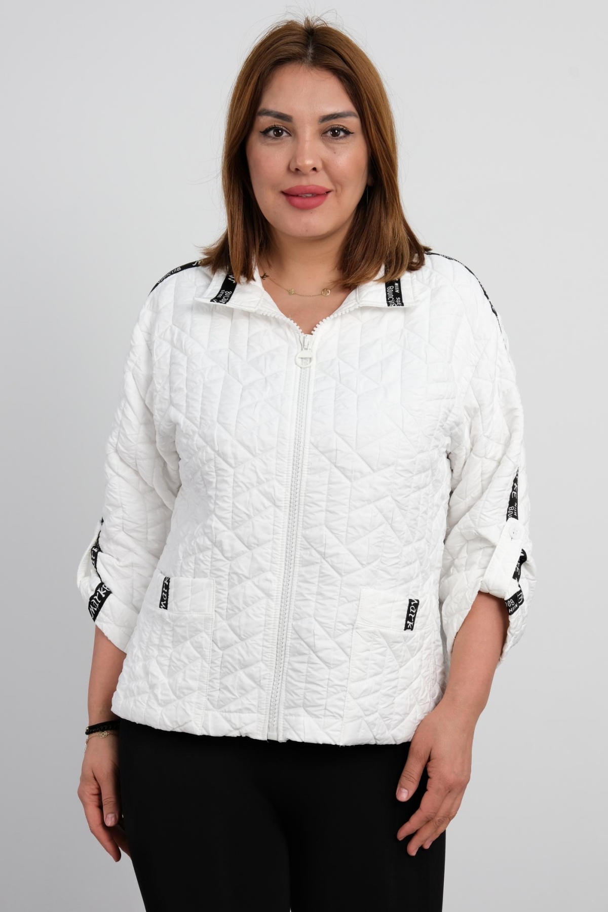 Plus Size Coat-White