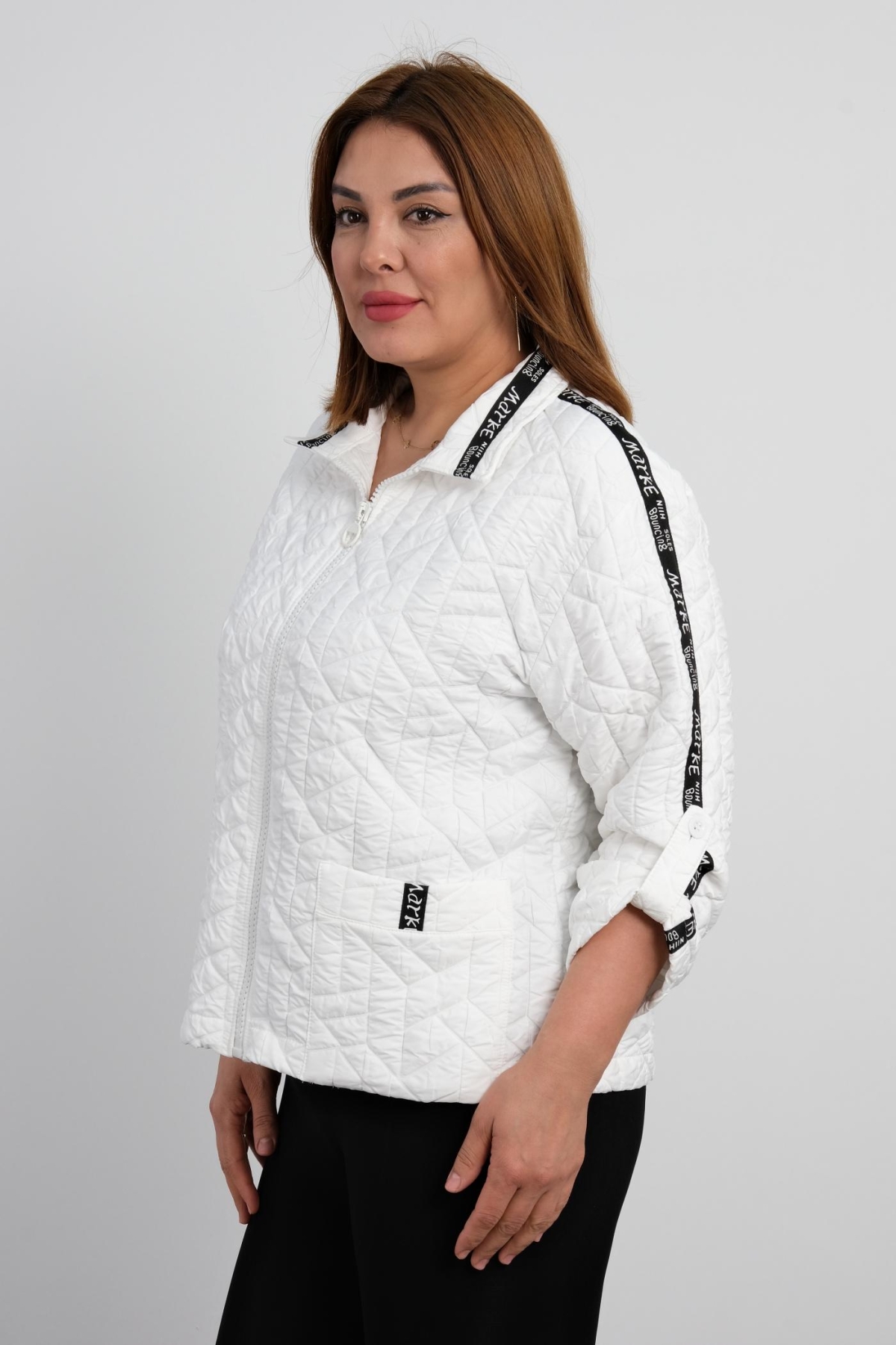 Plus Size Coat-White