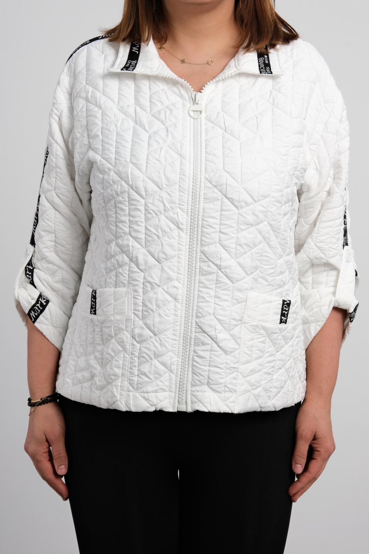 Plus Size Coat-White