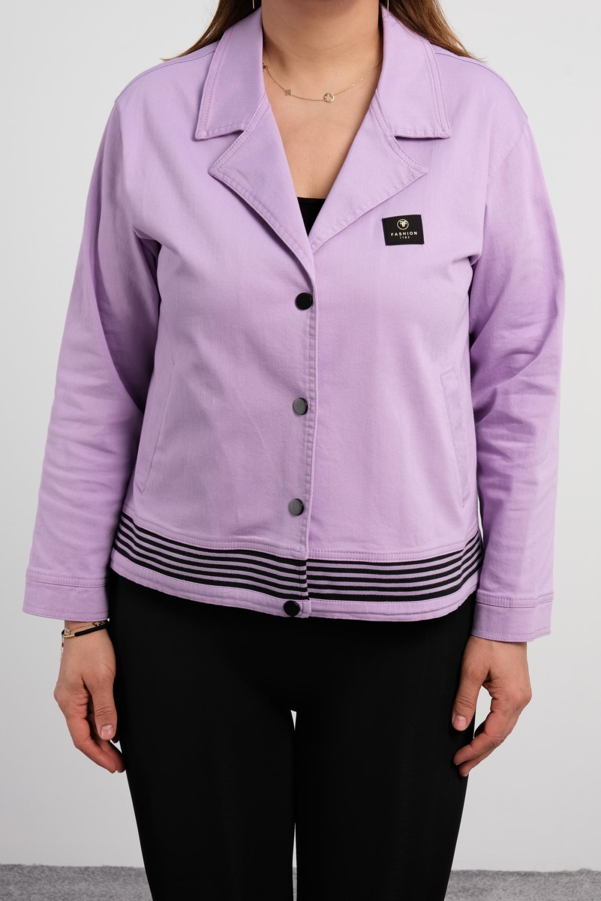 Plus Size Jacket-Lilac