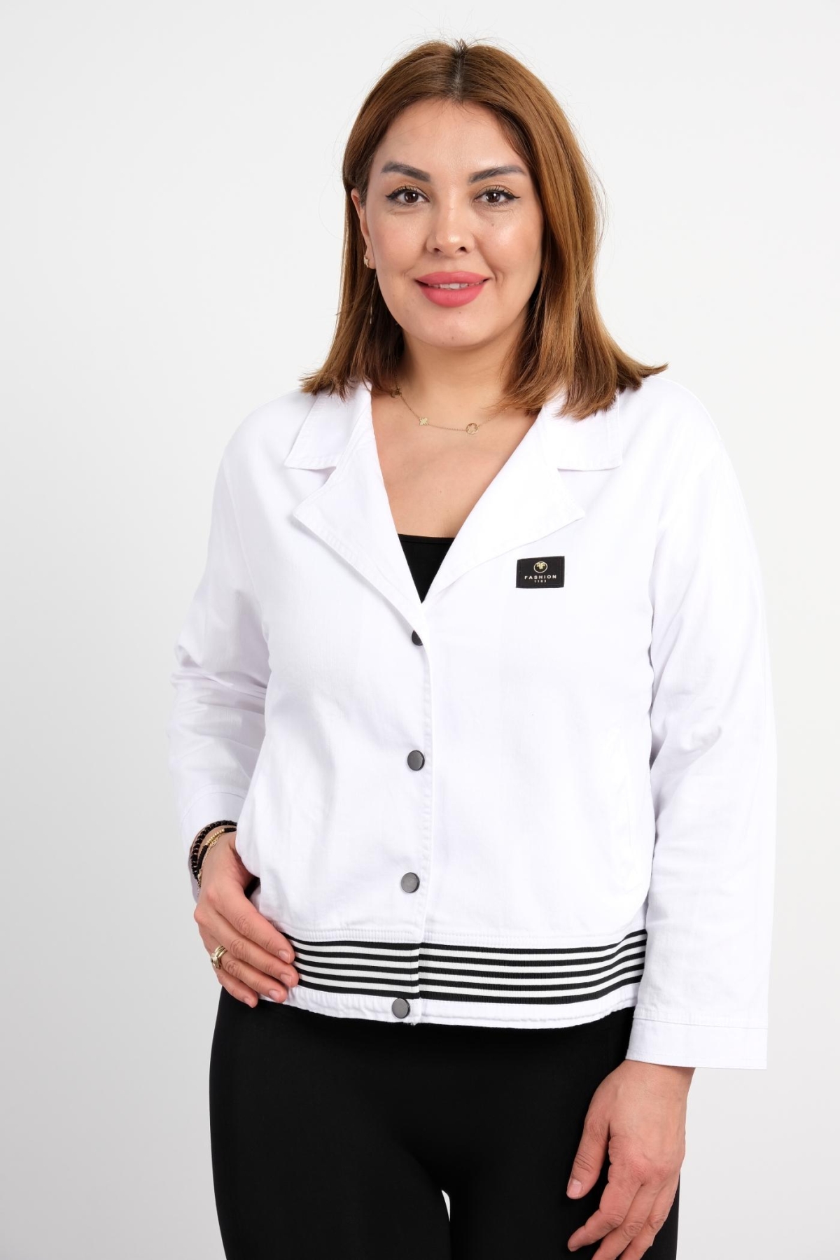 Plus Size Jacket-White
