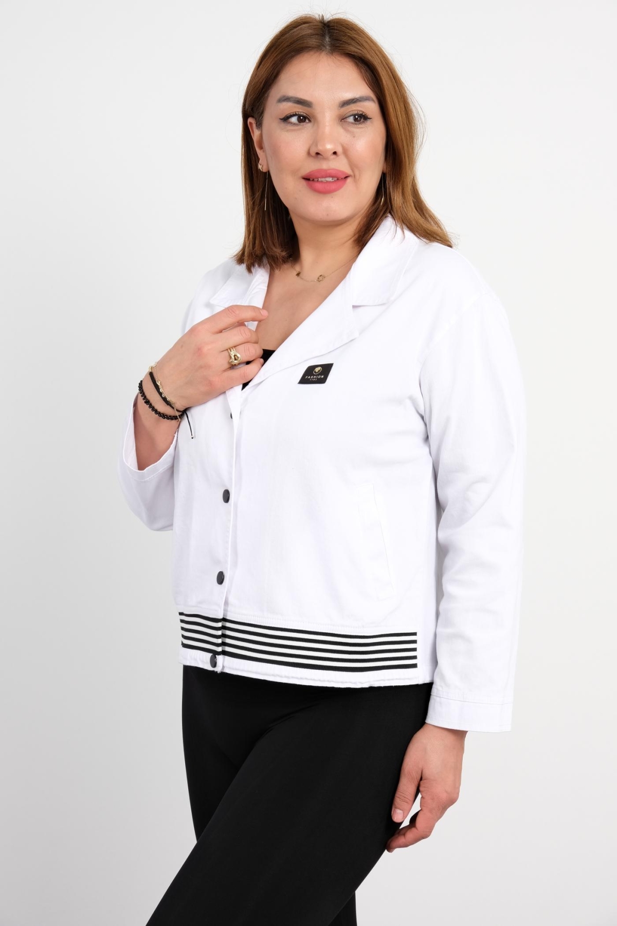 Plus Size Jacket-White