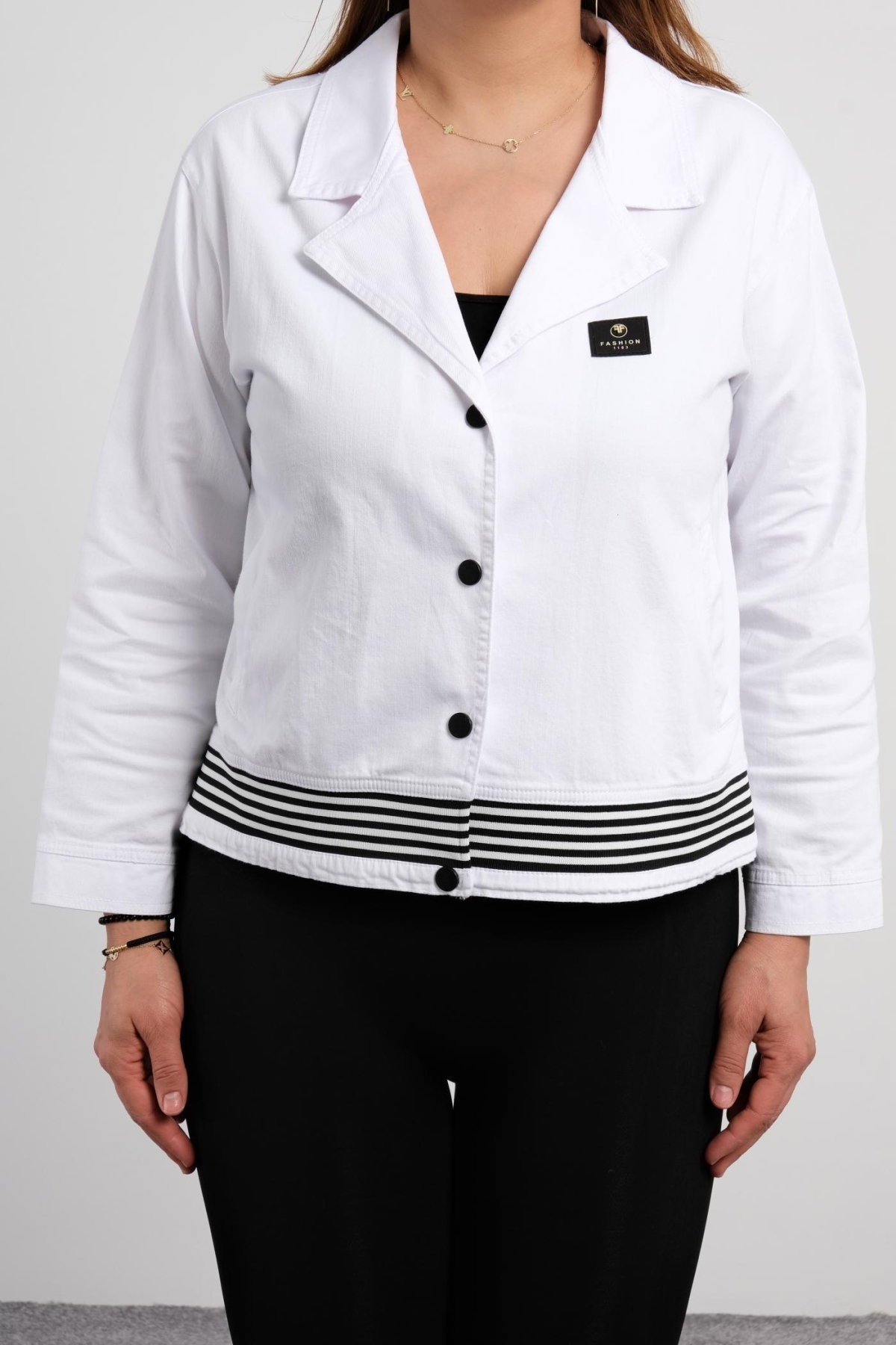Plus Size Jacket-White