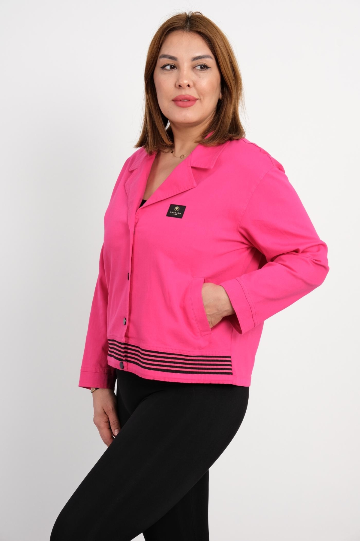 Plus Size Jacket-Fuchsia