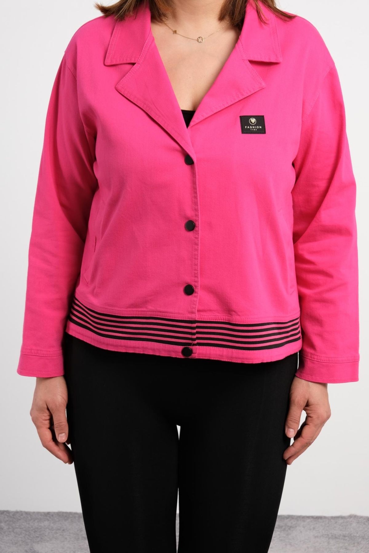 Plus Size Jacket-Fuchsia