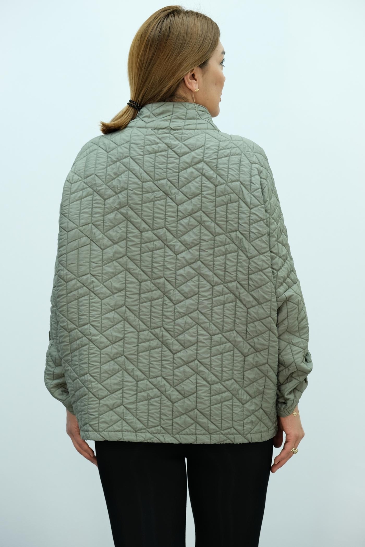 Super Plus Size Short Sport Jacket-Khaki