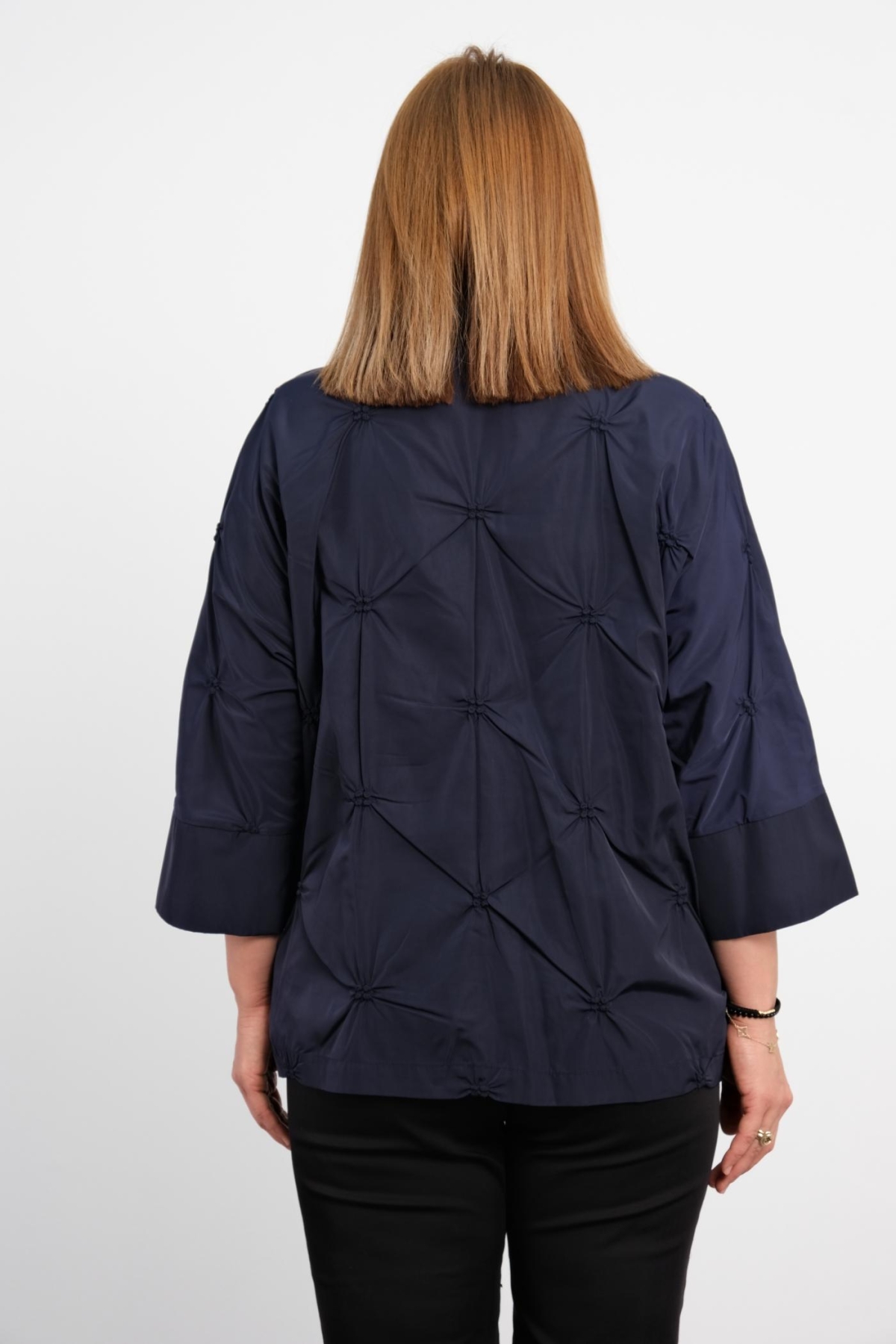 Plus Size Sports Blouse-Dark Blue