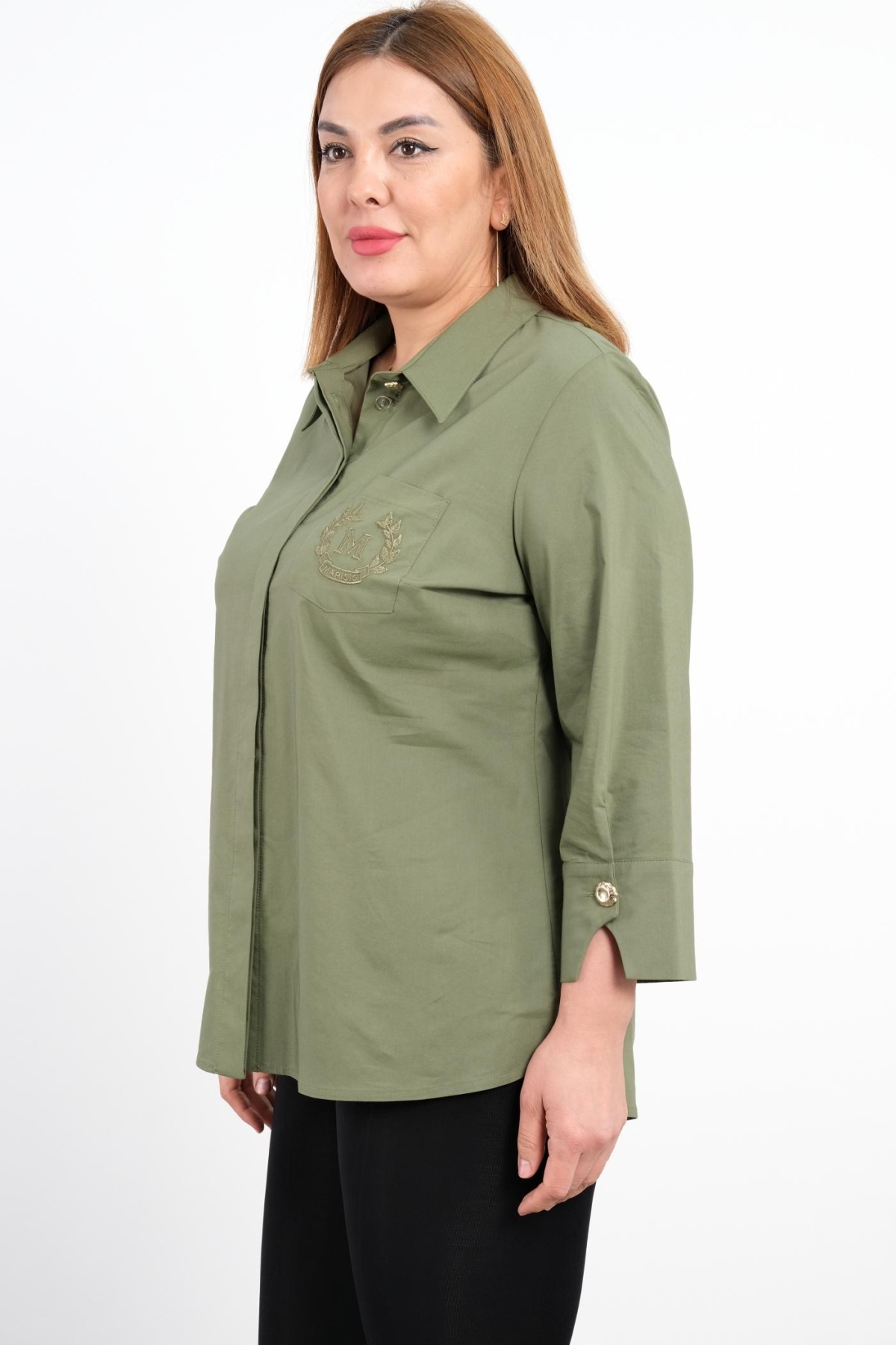 Plus Size Shirt-Khaki