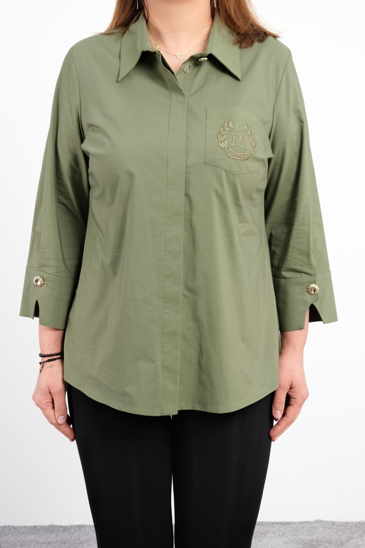 Plus Size Shirt-Khaki