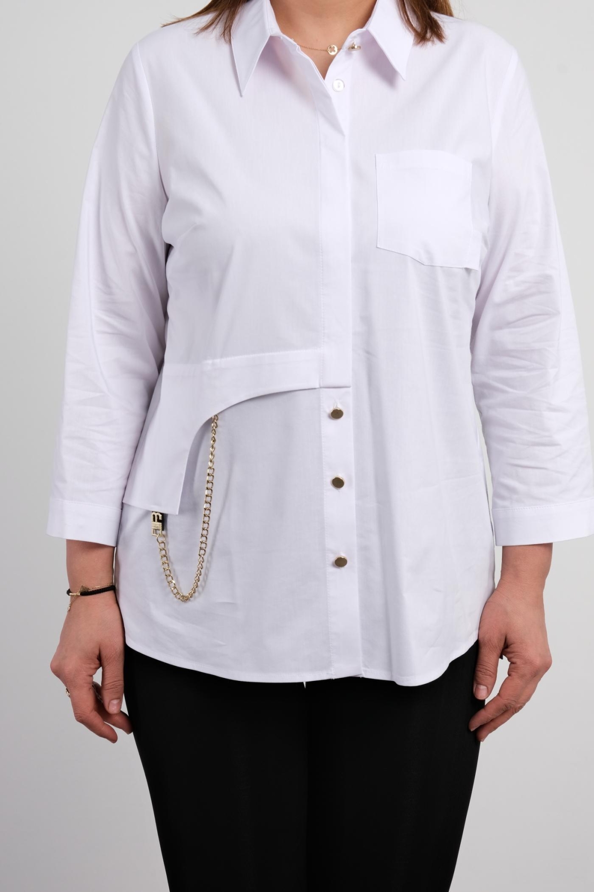 Plus Size Shirt-White