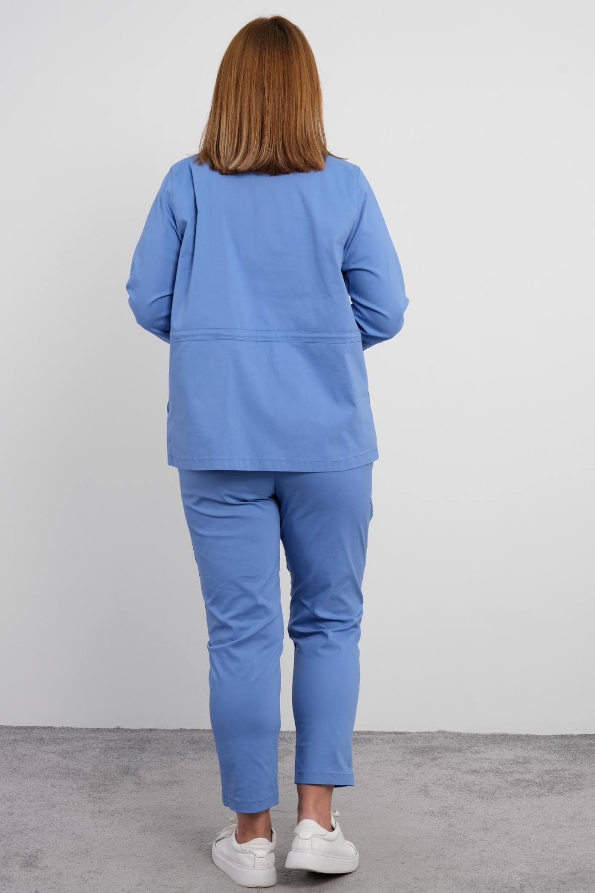 Plus Size Womens Three-Piece Sports Set-Indigo