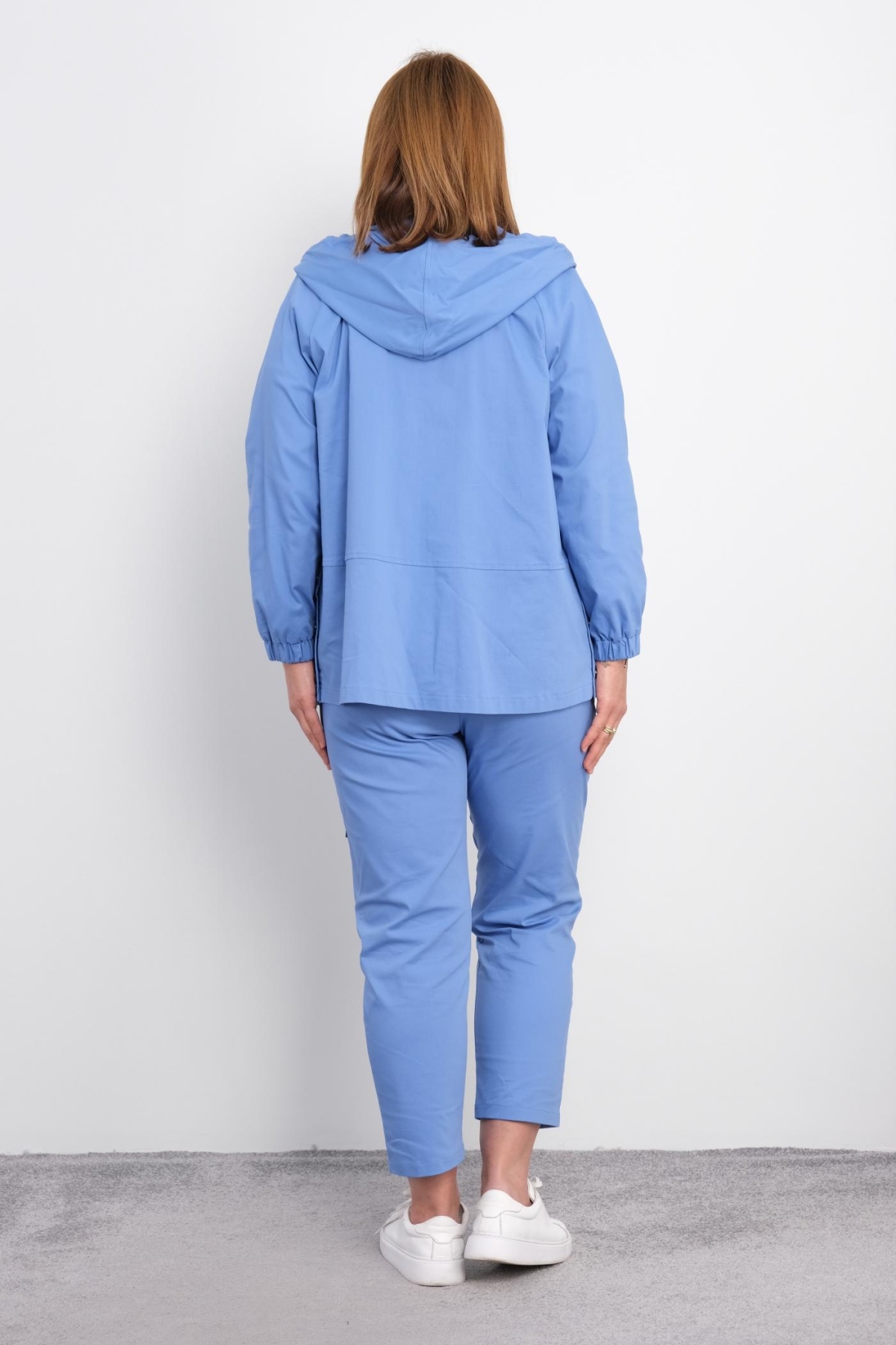 Plus Size Womens Three-Piece Sports Set-Indigo