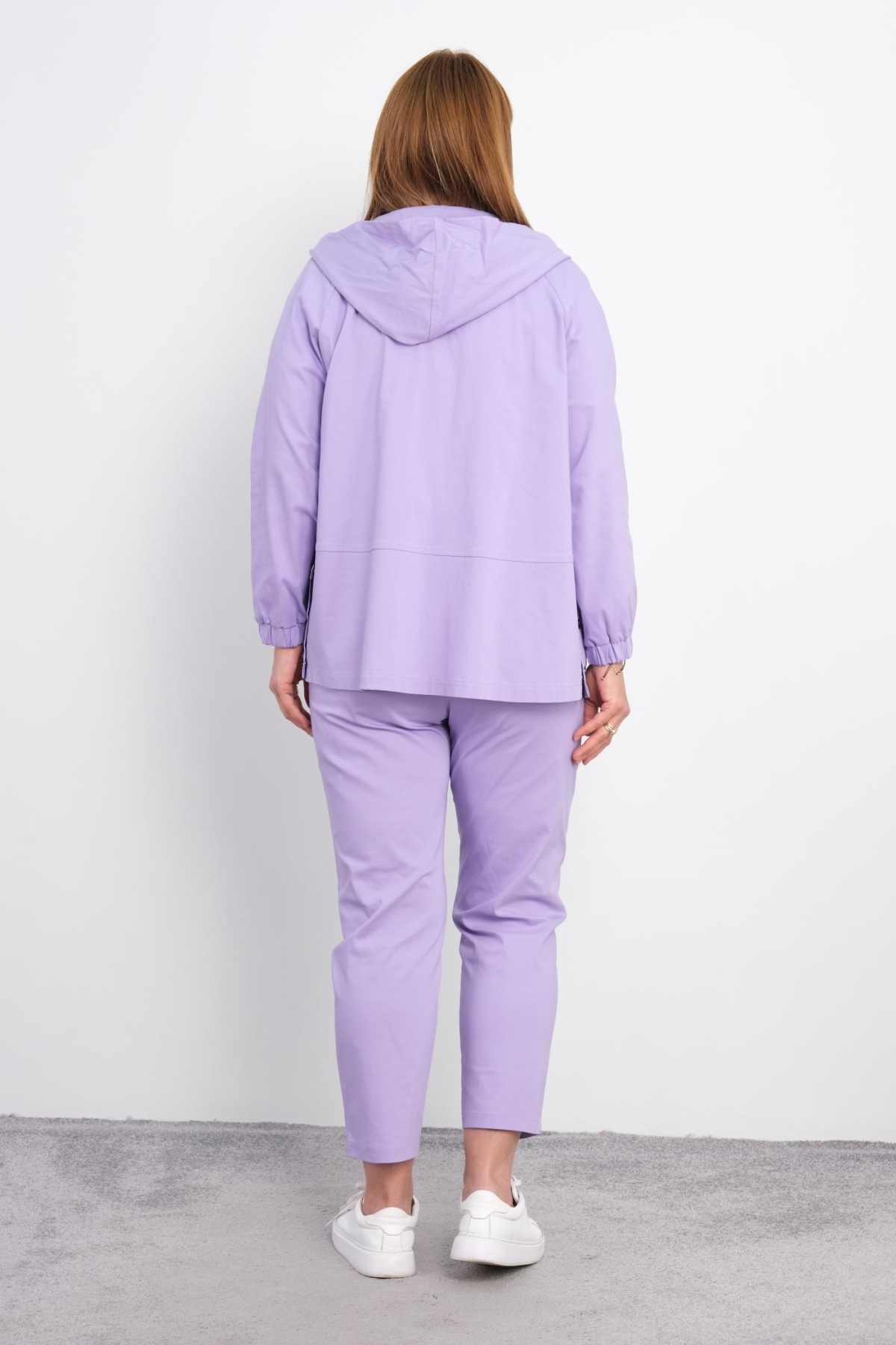 Plus Size Womens Three-Piece Sports Set-Lilac