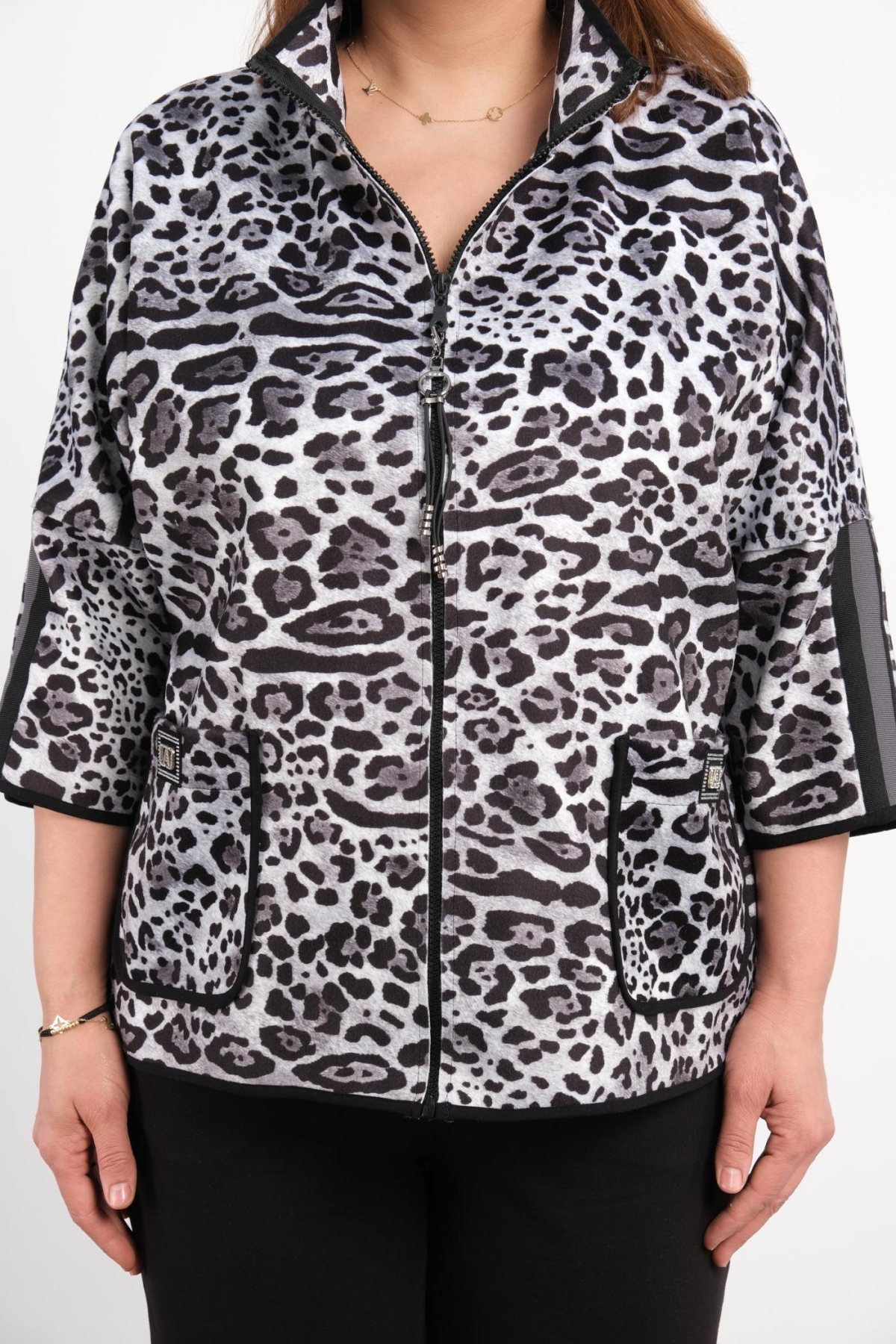 Plus Size Coat-Black