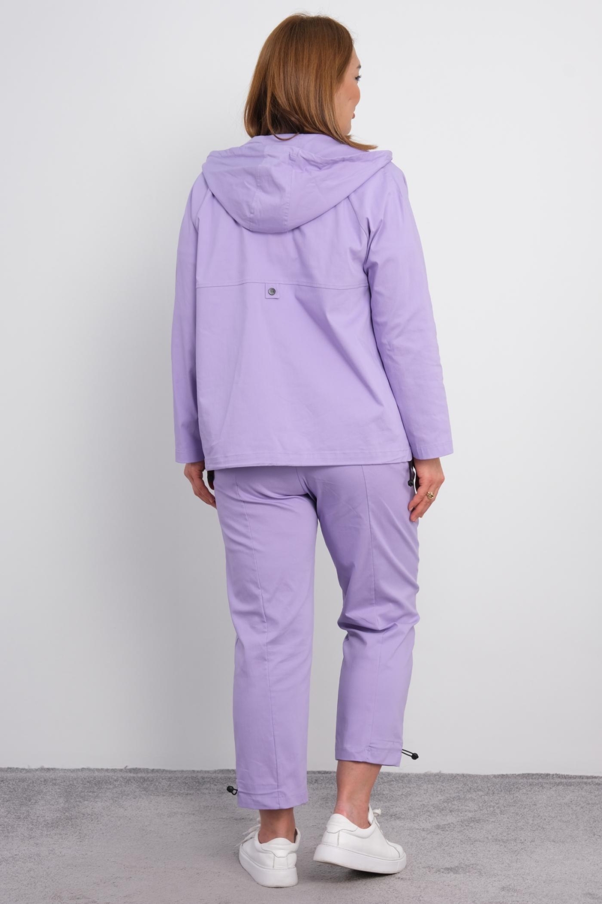 Plus Size Womens Three-Piece Sports Set-Lilac