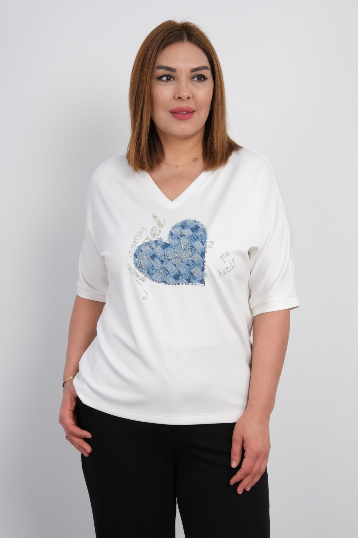 Plus Size Blouse-White
