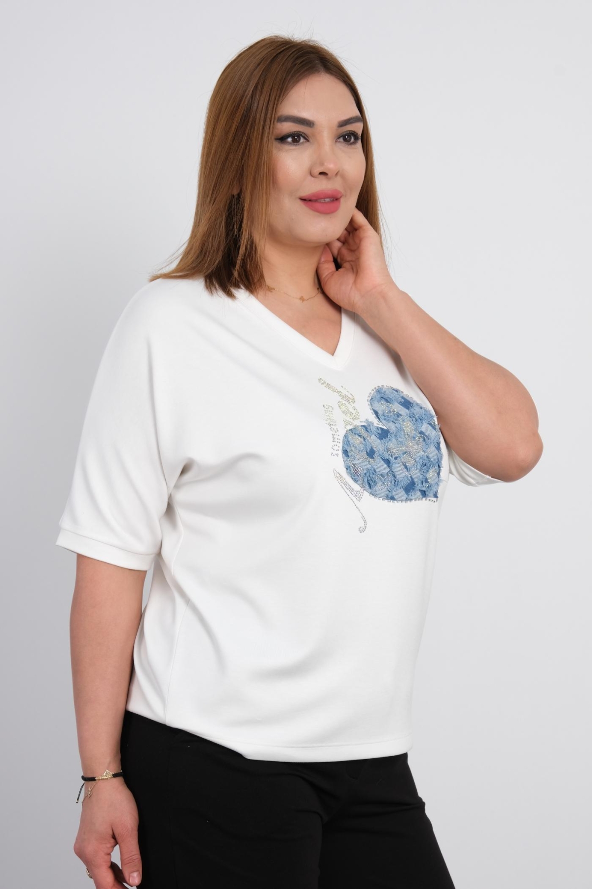Plus Size Blouse-White