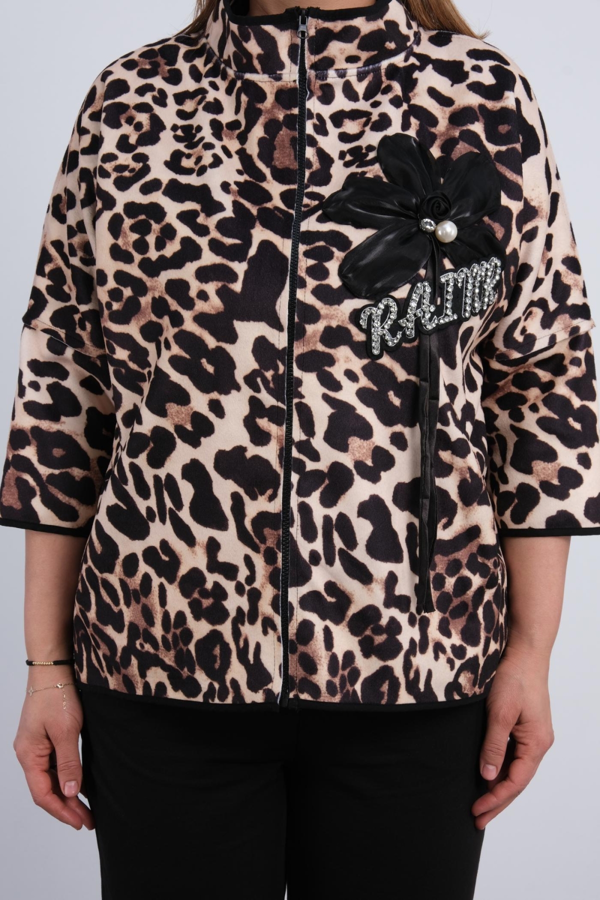 Plus Size Classic Jacket-Mink