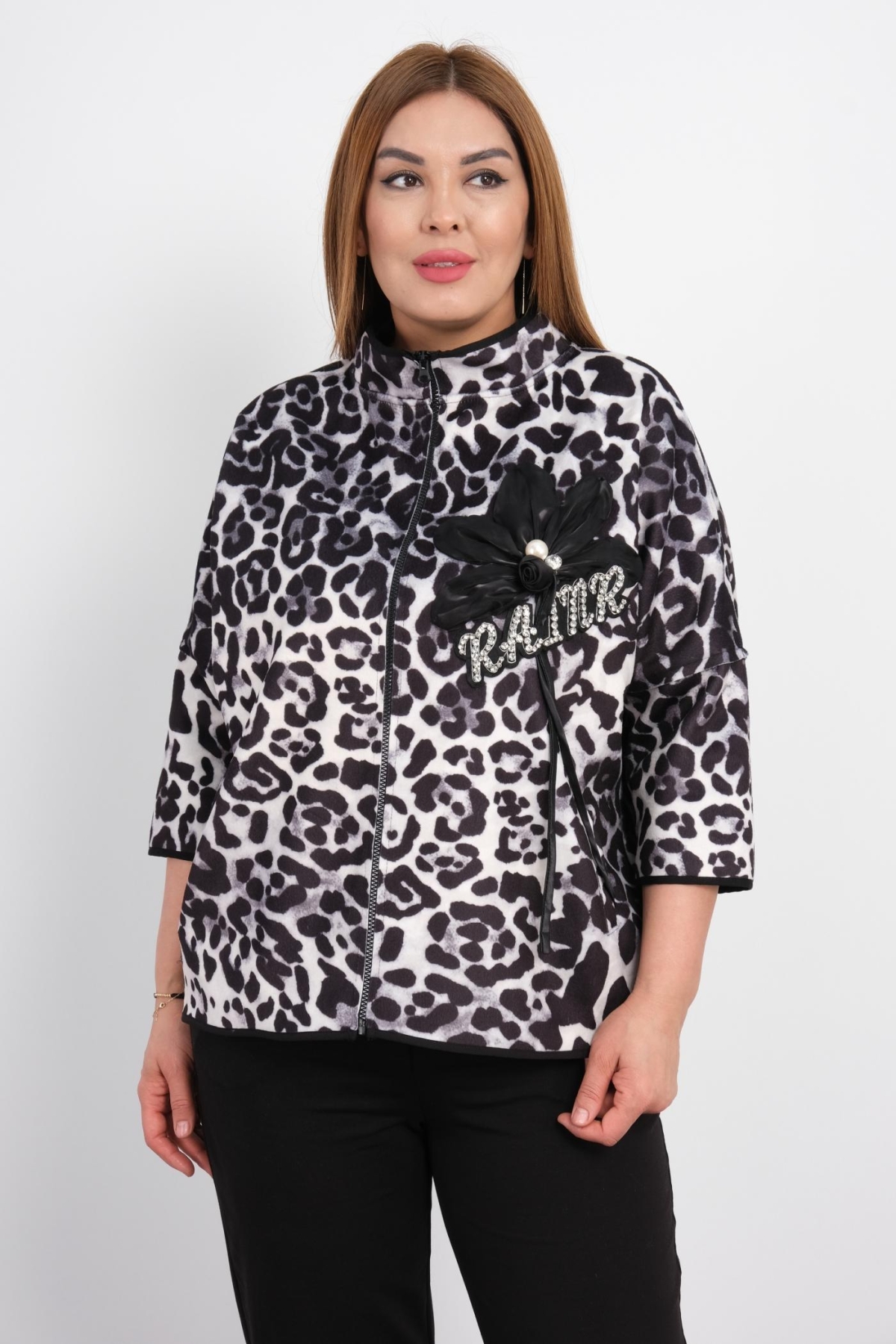 Plus Size Classic Jacket-Black