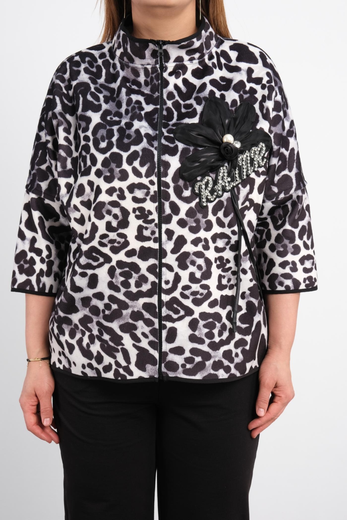 Plus Size Classic Jacket-Black