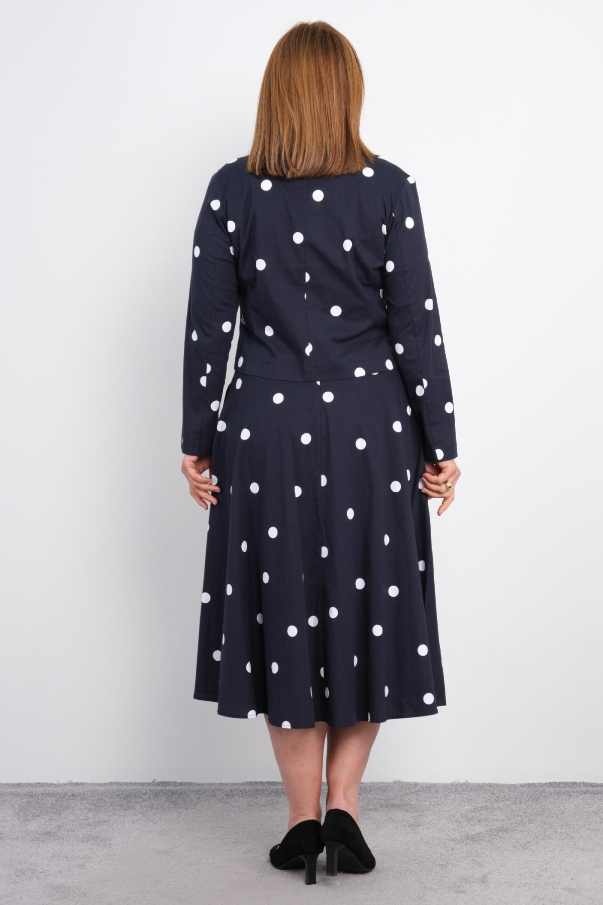 Plus Size Classic Three-Piece Set-Dark Blue