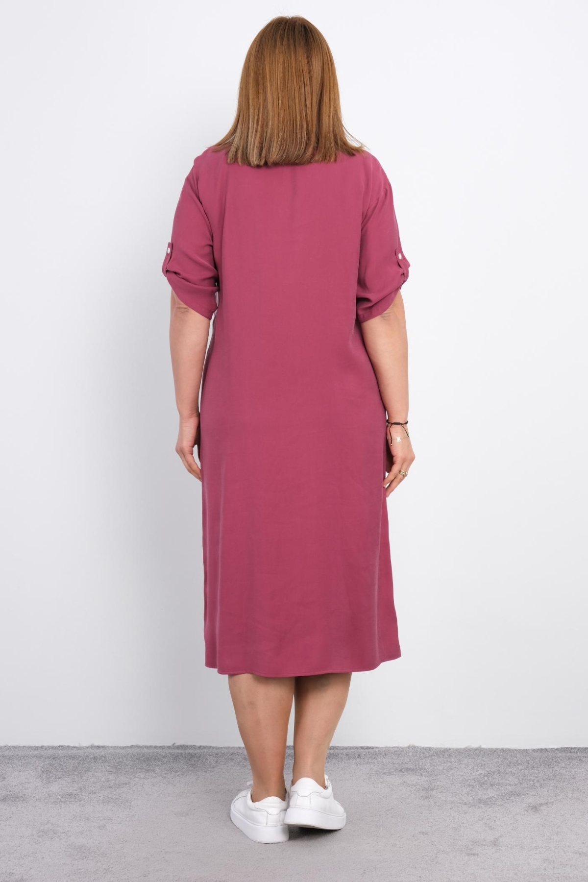 Plus Size Sports Dress-powder pink