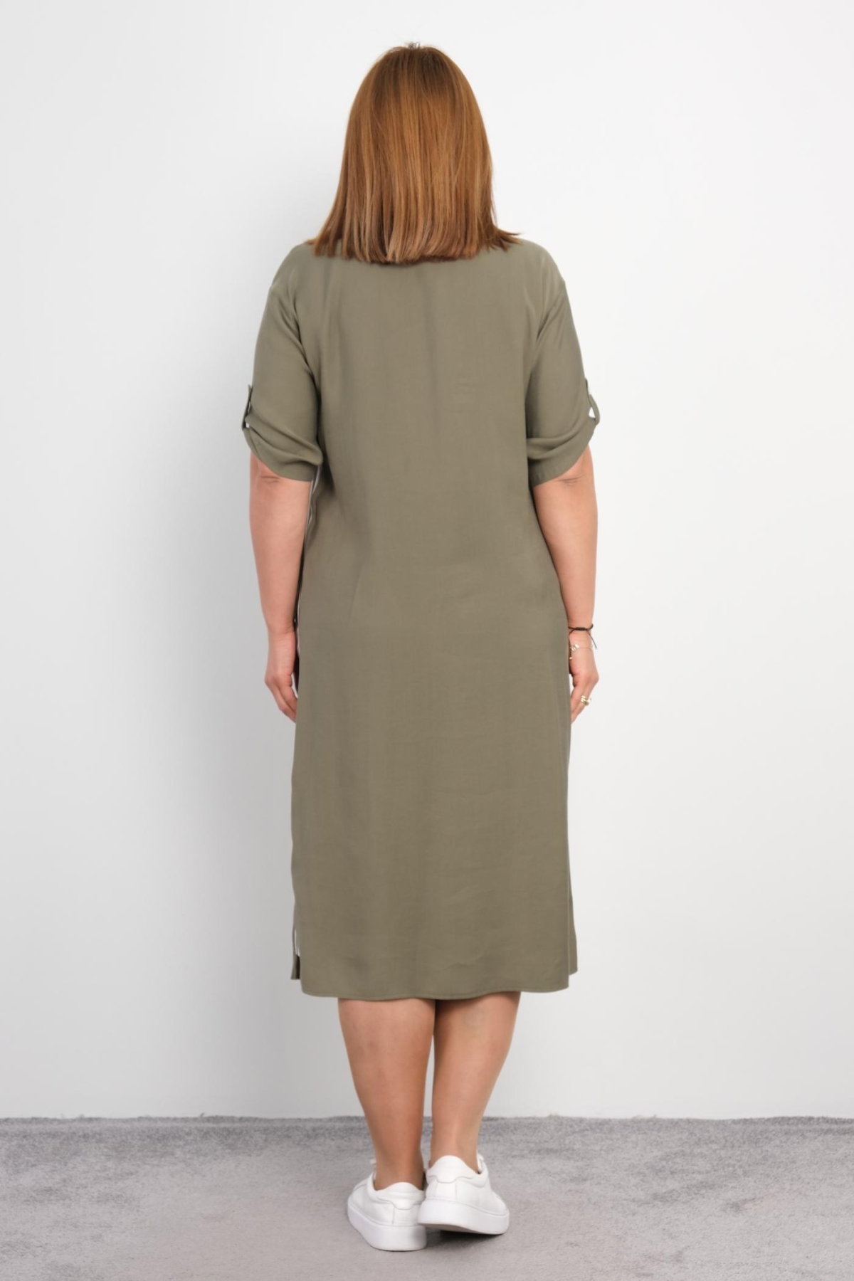 Plus Size Sports Dress-Khaki