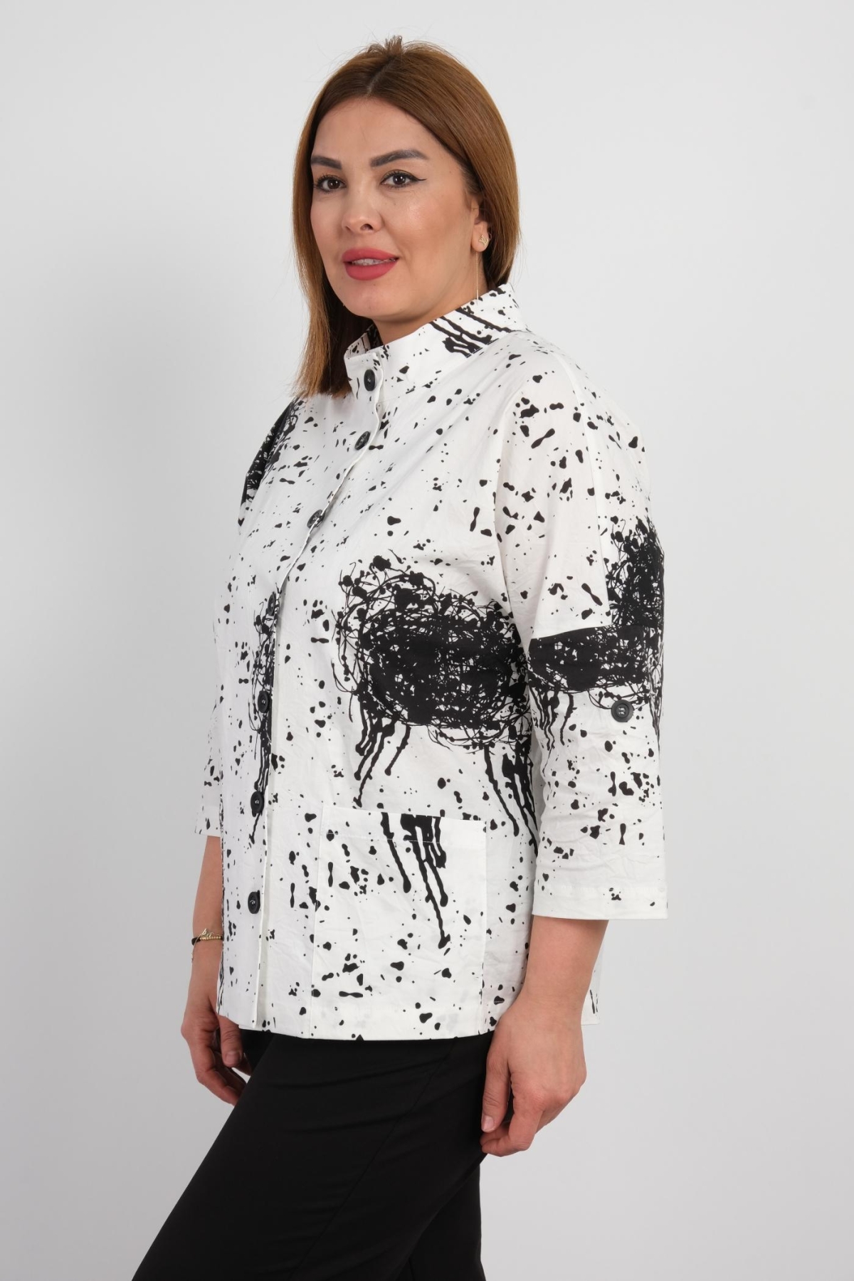 Plus Size Blouse-White