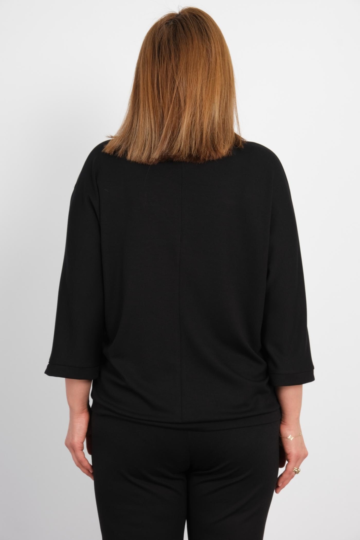 Plus Size Classic Blouse-Black