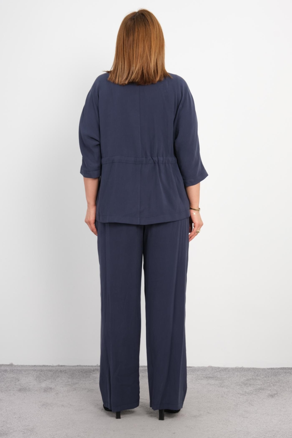 Plus Size Classic Three-Piece Set-Indigo