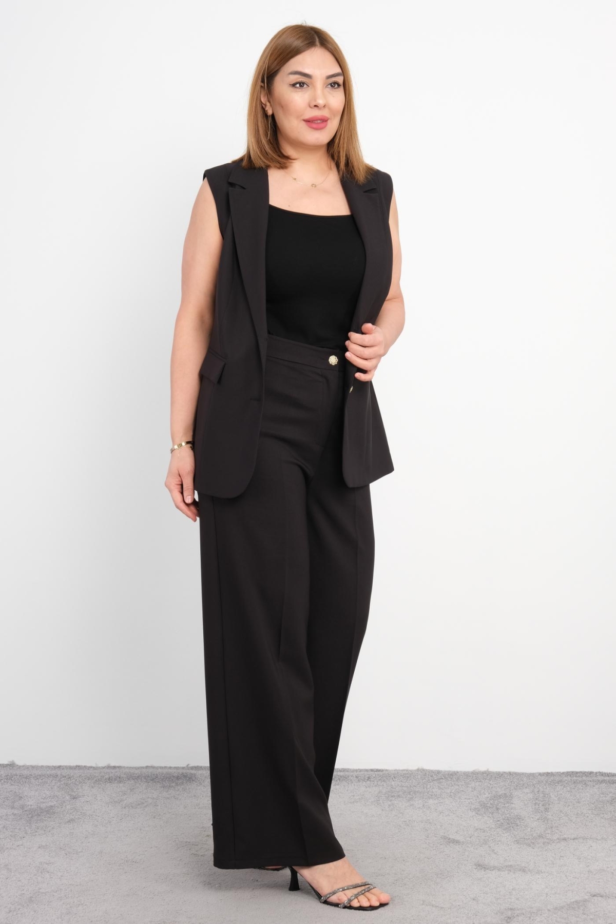 Plus Size Two-Piece Set-Black