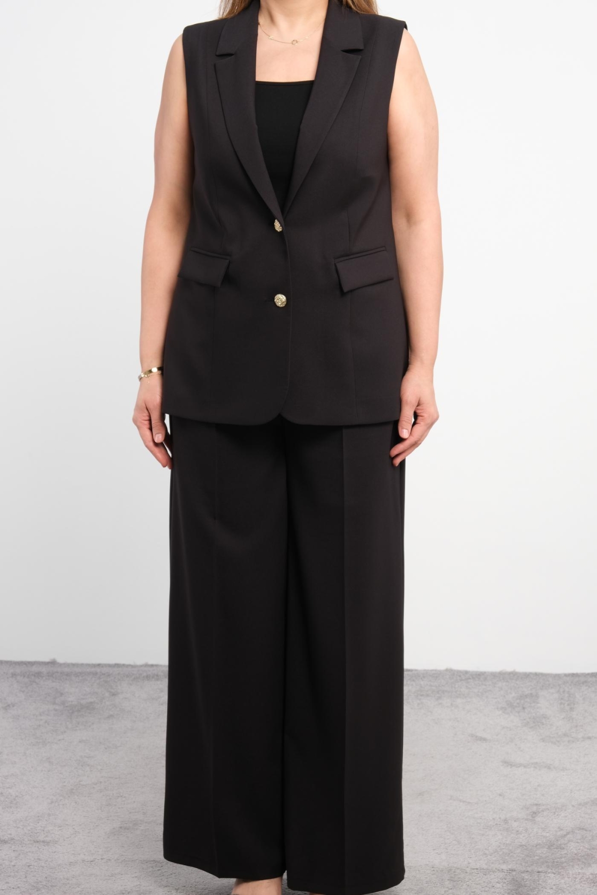 Plus Size Two-Piece Set-Black