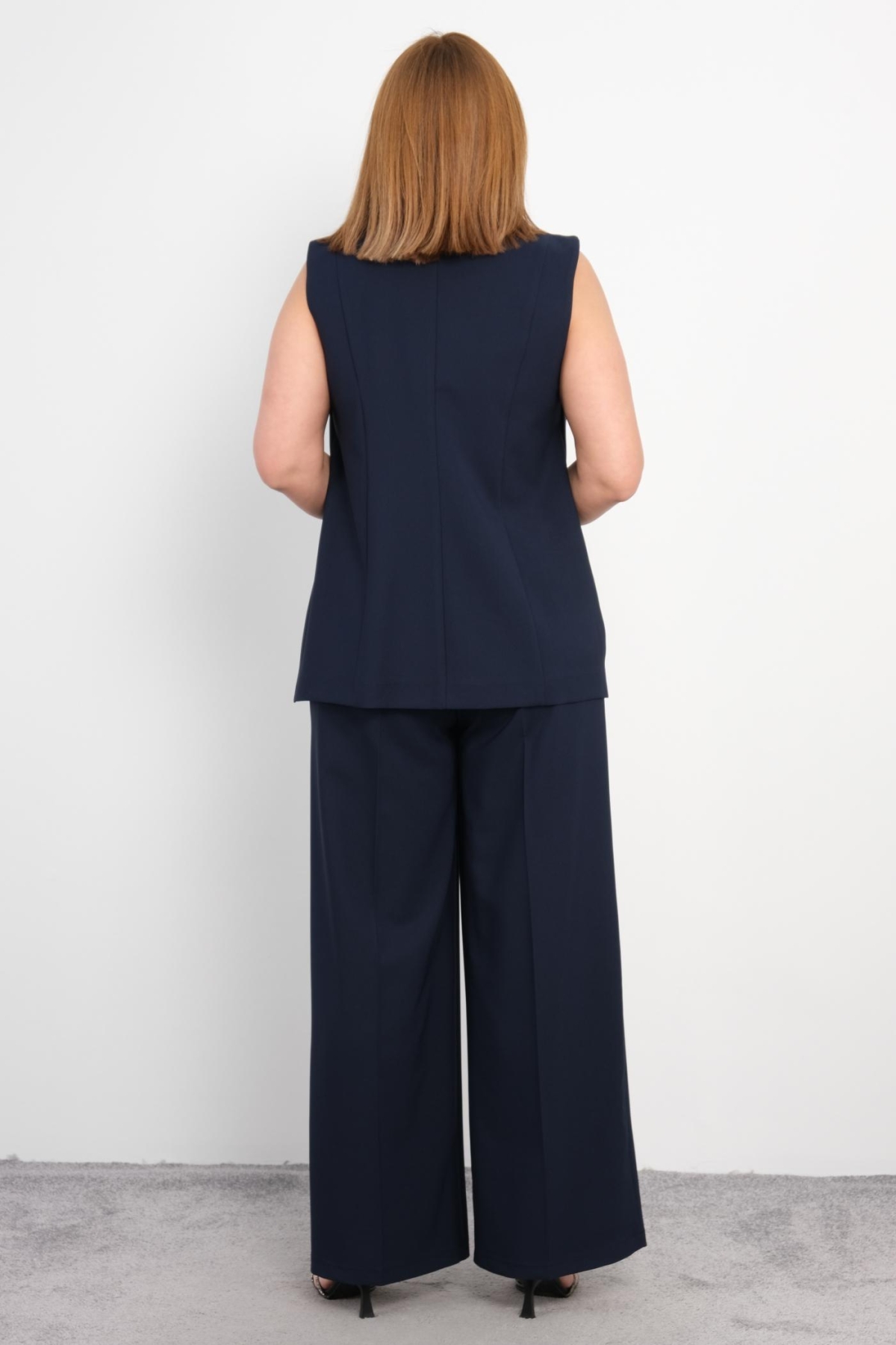 Plus Size Two-Piece Set-Dark Blue