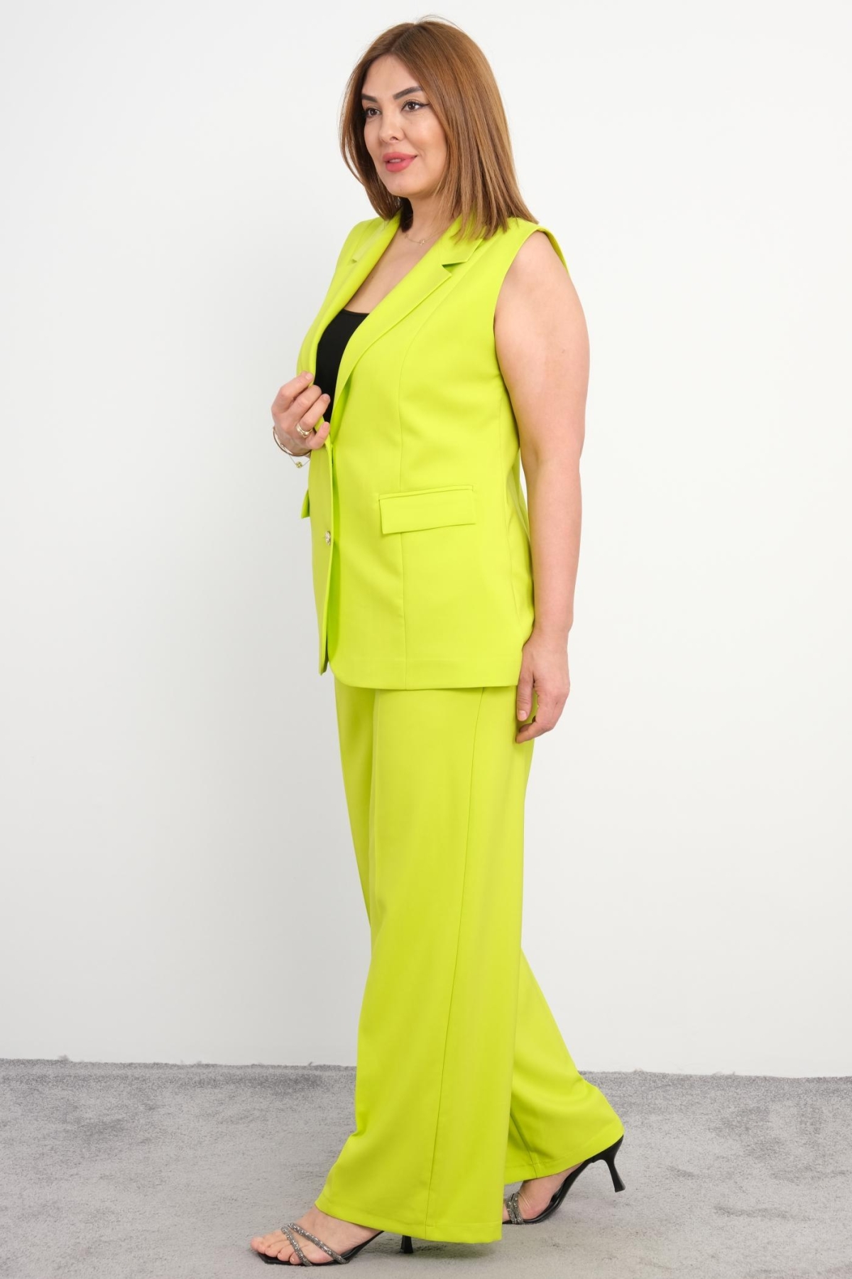 Plus Size Two-Piece Set-Green