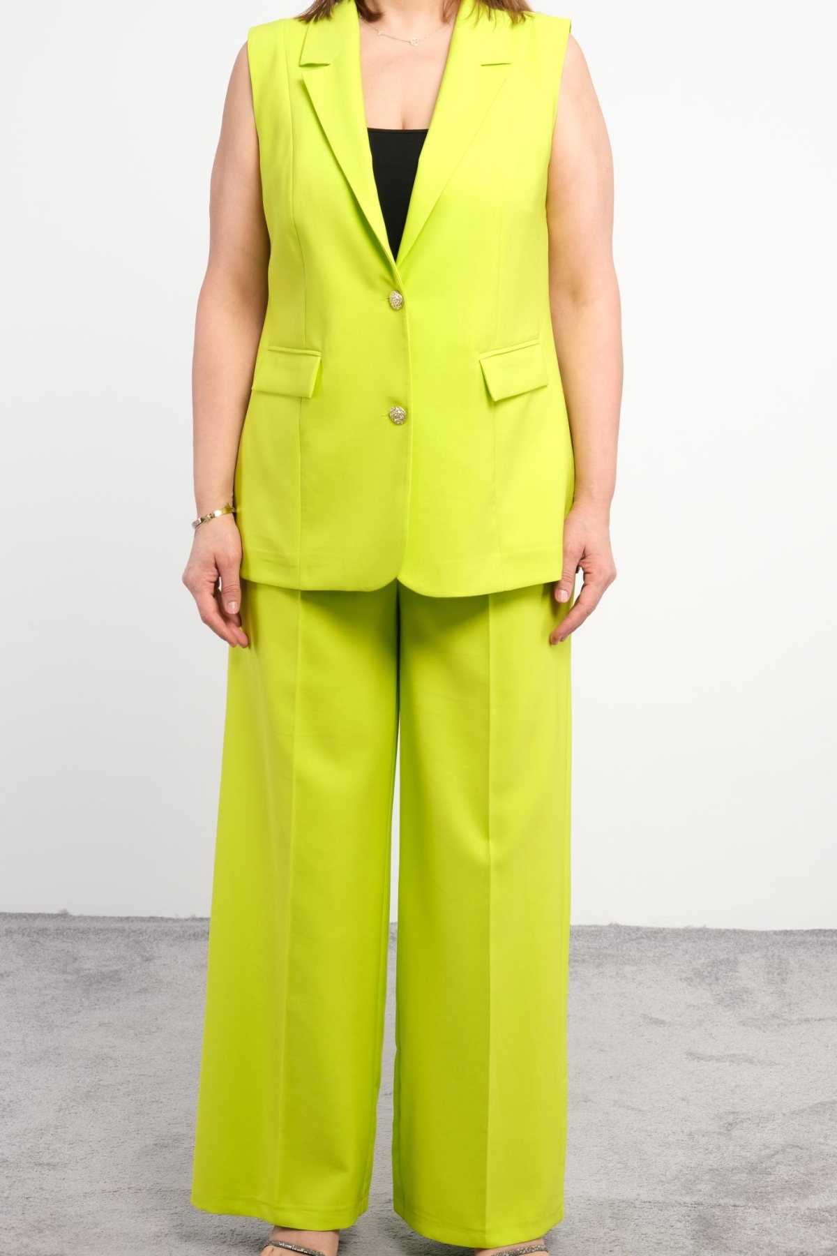 Plus Size Two-Piece Set-Green