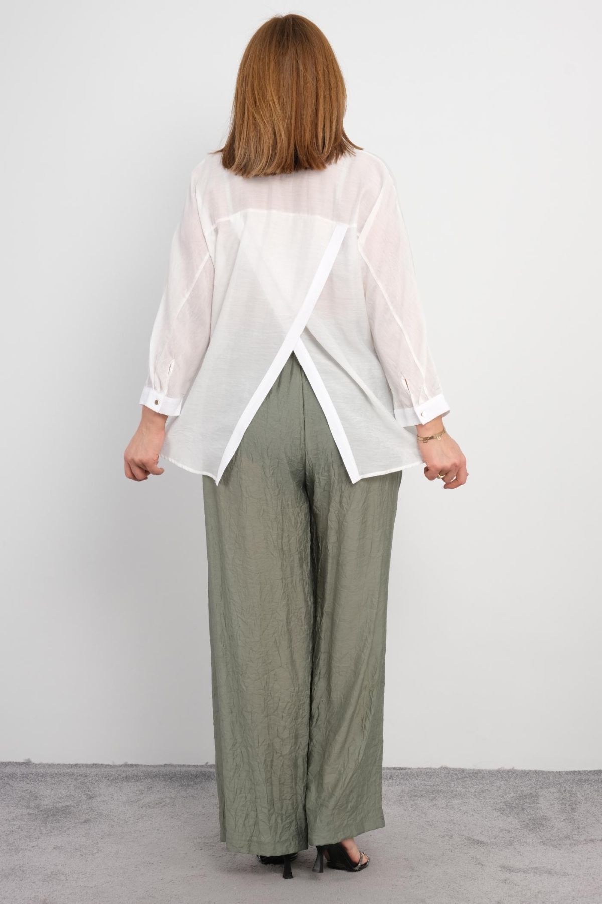 Blouse and Pants Set-Petrol Green