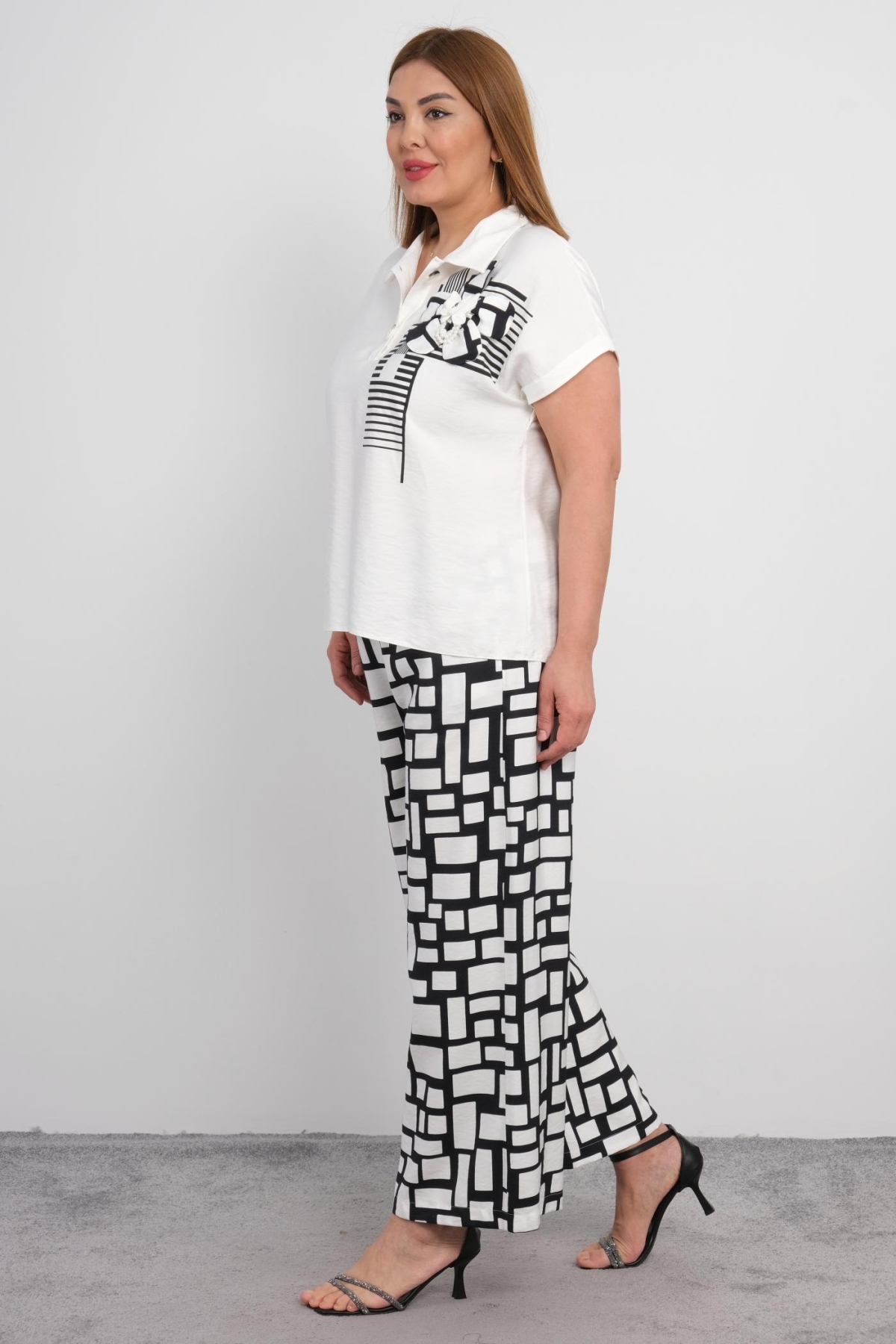 Plus Size Two-Piece Set-Black