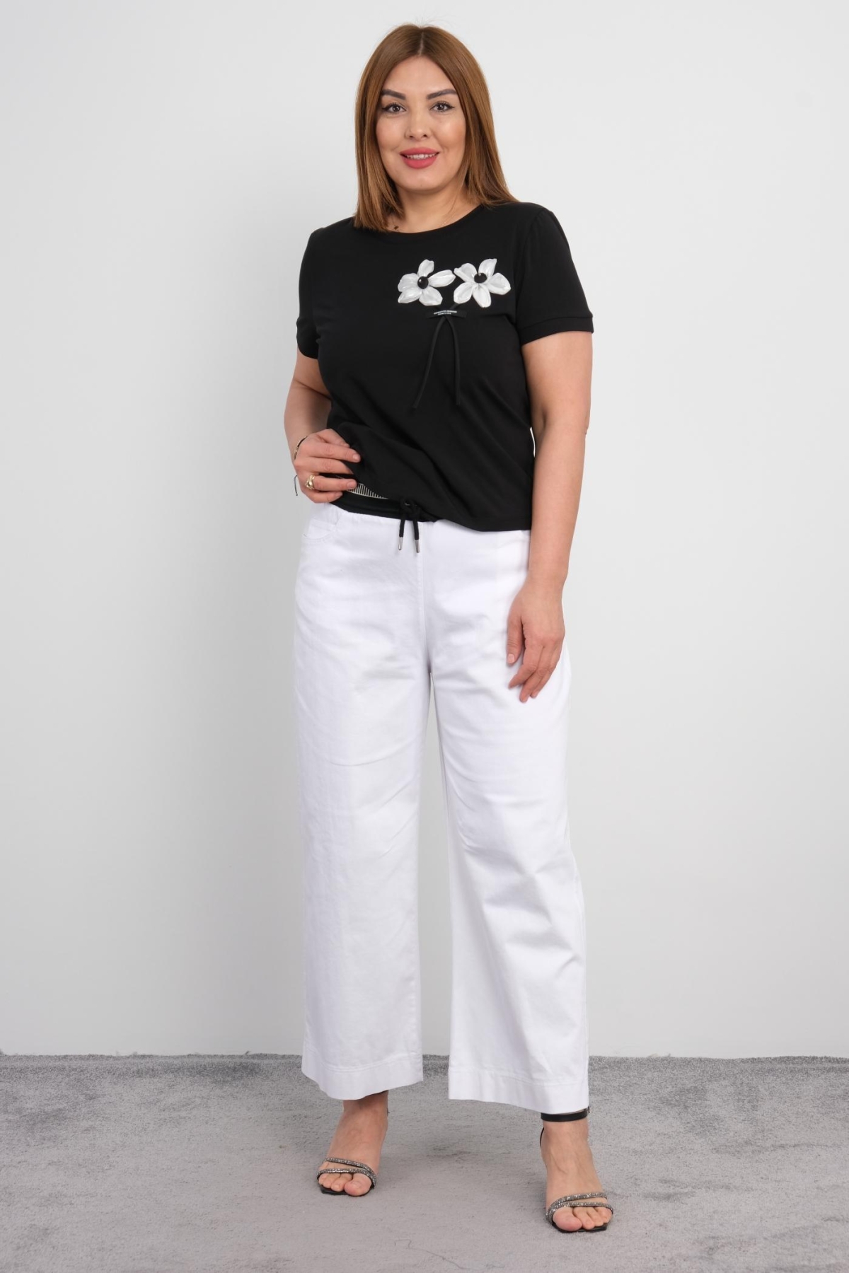 Plus Size Two-Piece Set-Black