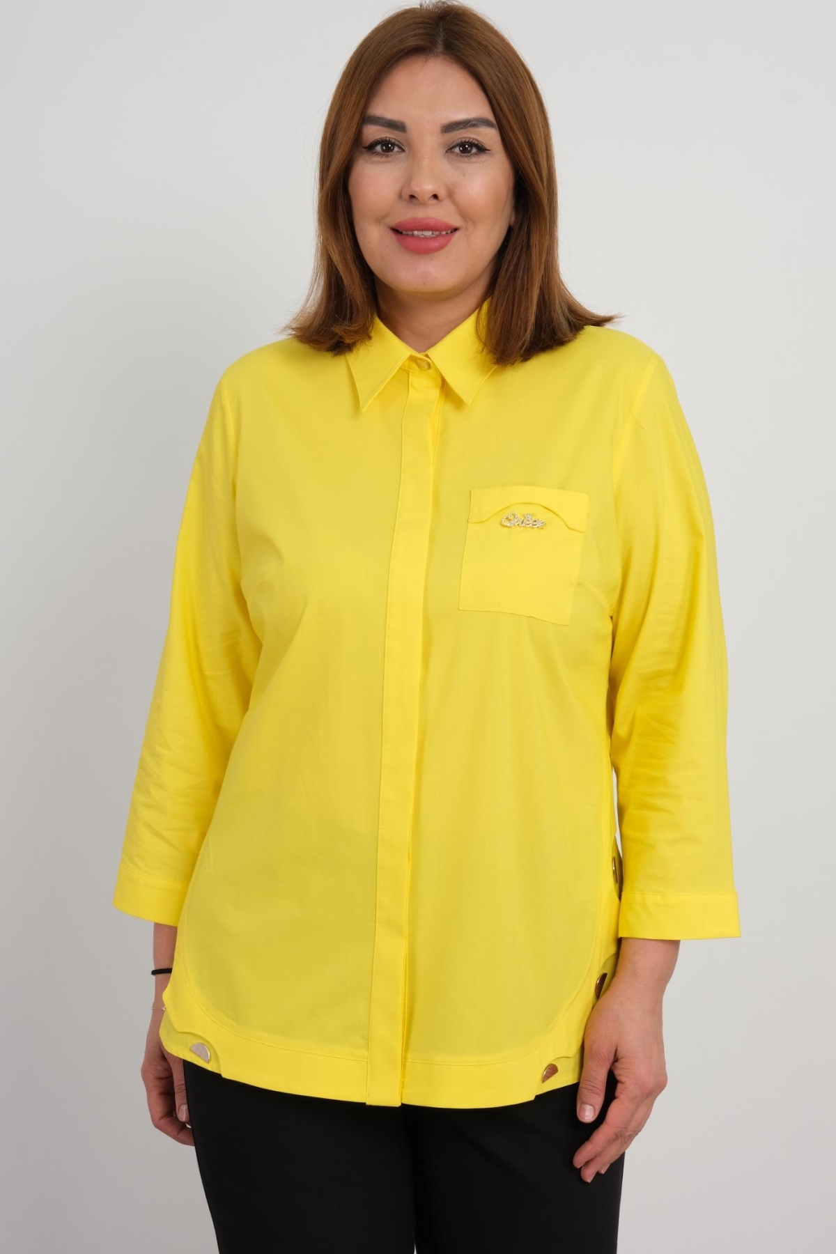 Super Plus Size Shirt-Yellow
