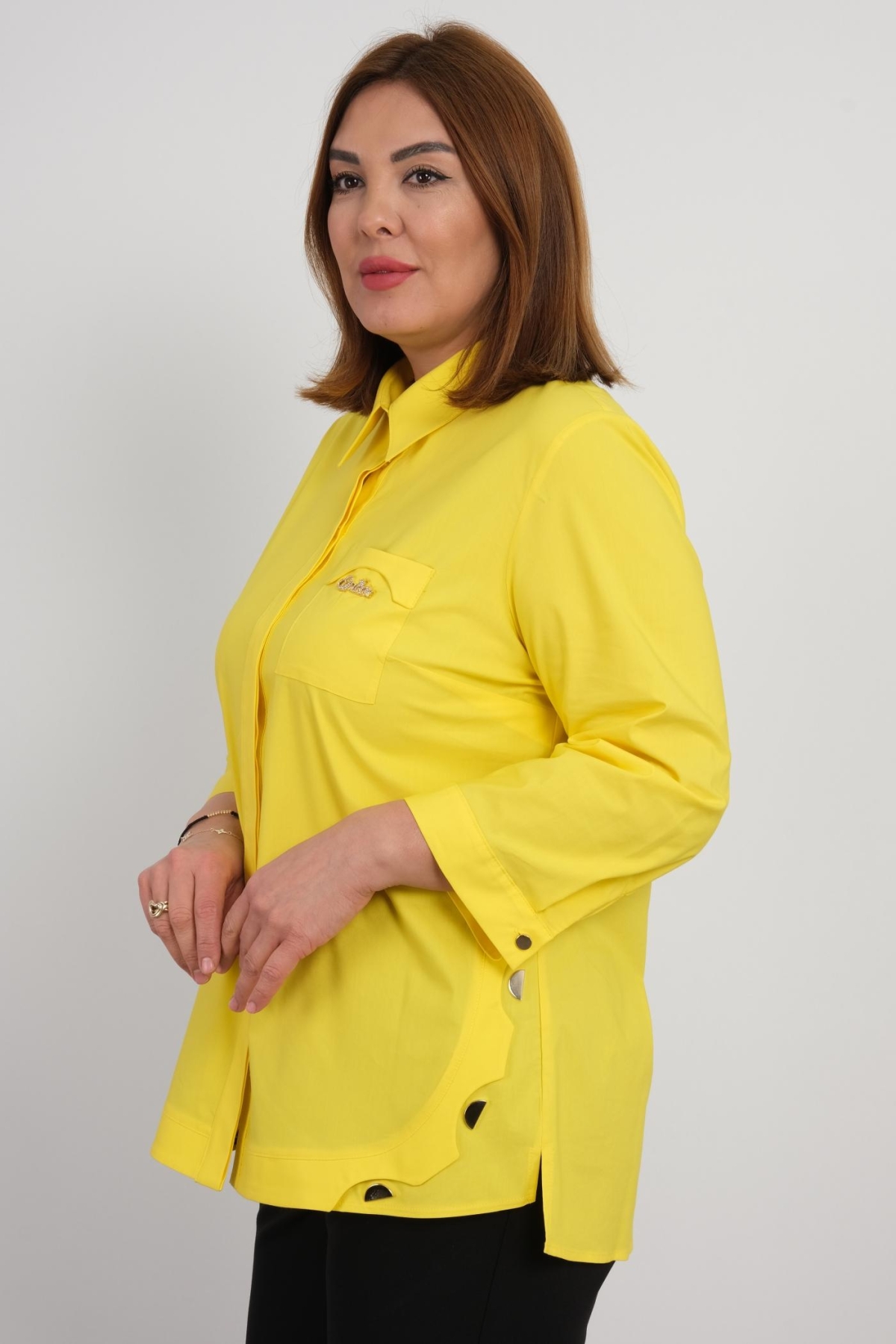 Super Plus Size Shirt-Yellow