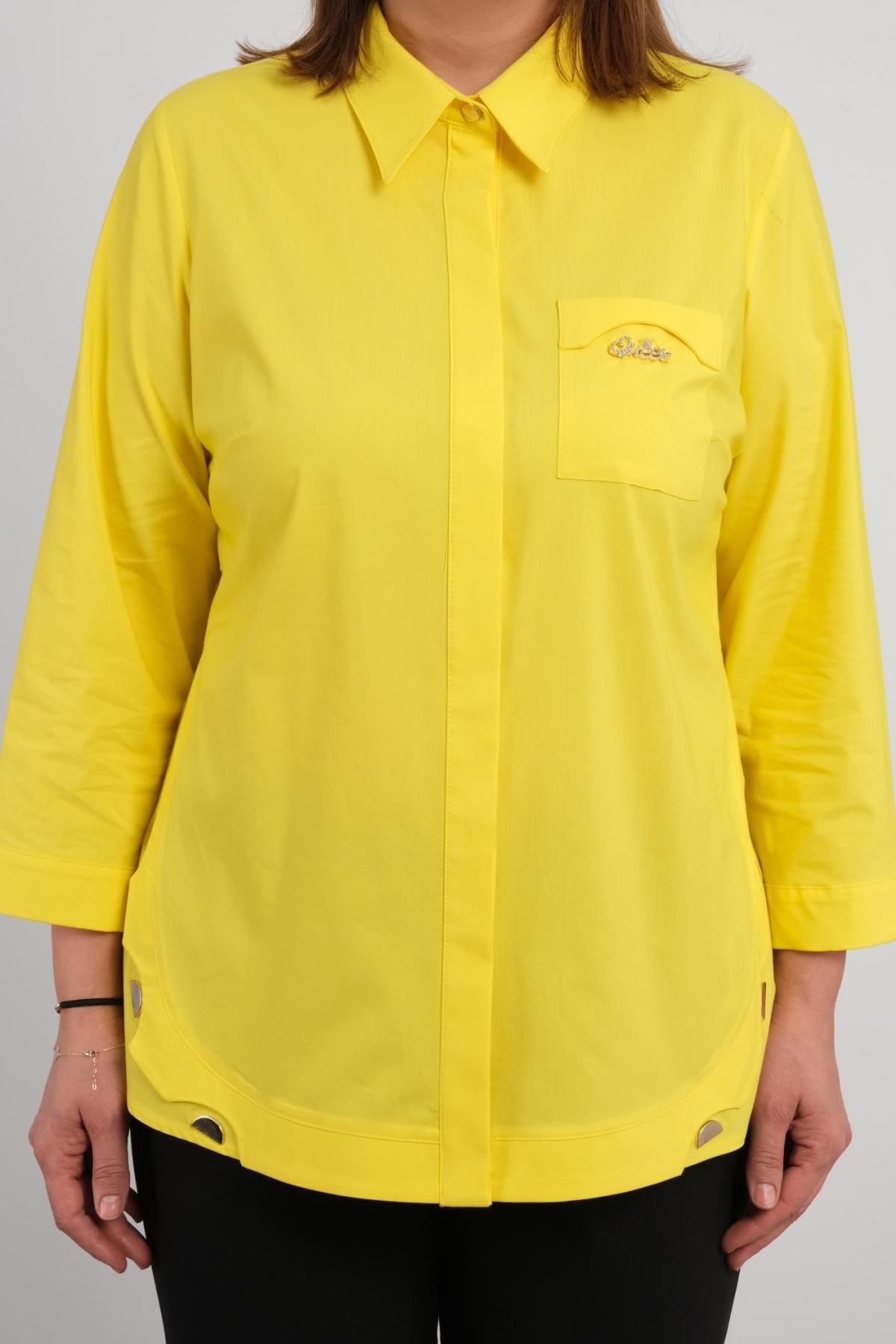 Super Plus Size Shirt-Yellow