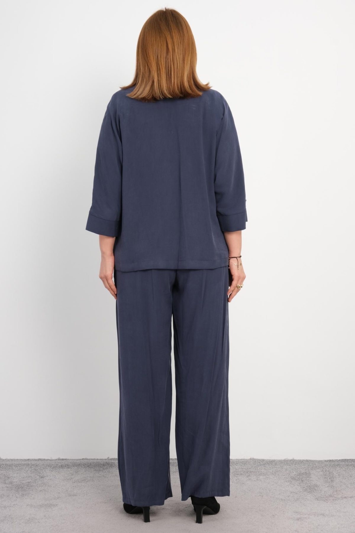 Plus Size Three-Piece Set-Dark Blue