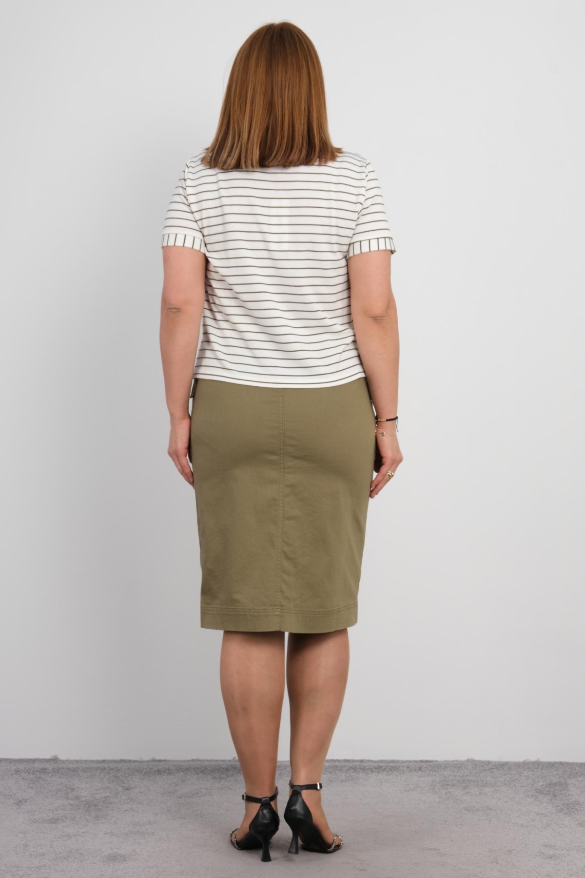 Blouse and Skirt Set-Khaki